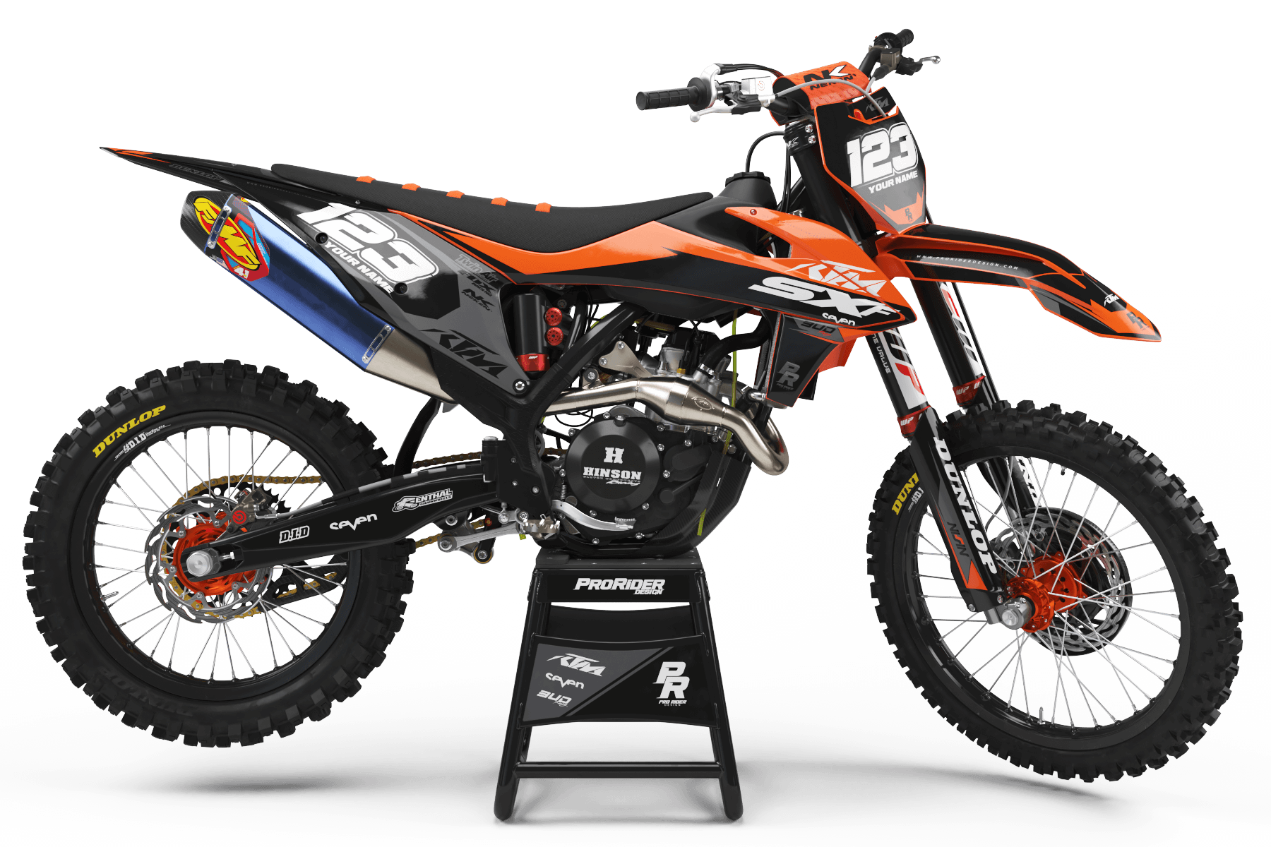 KTM Graphics Kit BUD RACING Black Orange