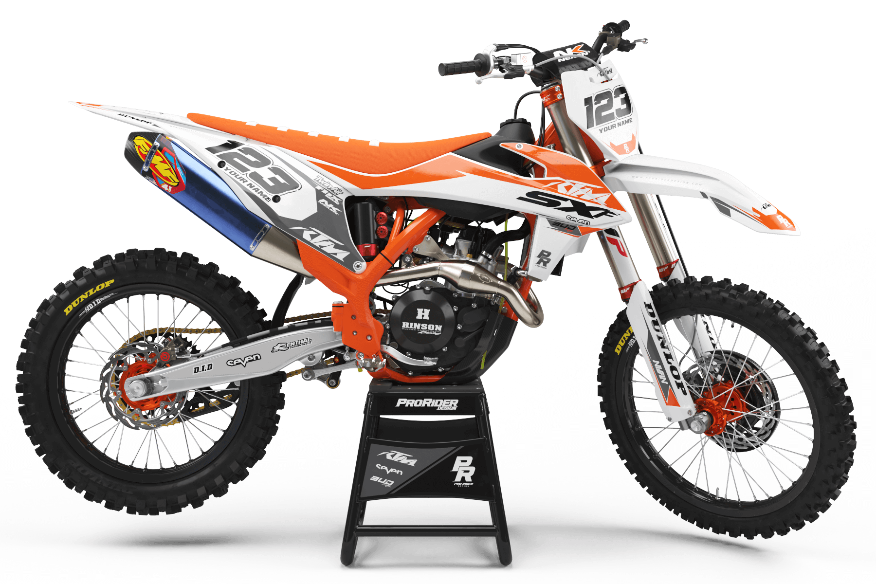 KTM Graphics Kit BUD RACING White And Orange