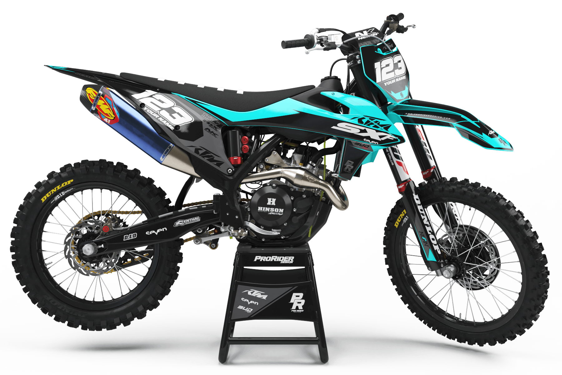 KTM Graphics Kit BUD RACING Balck And CYAN