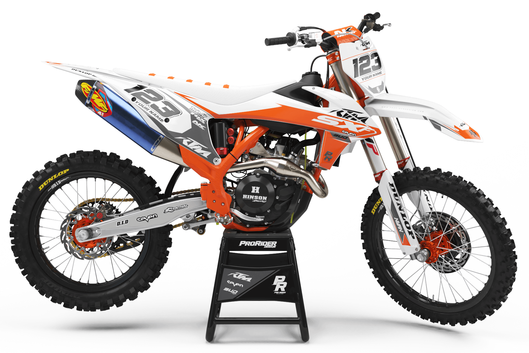 KTM Graphics Kit BUD RACING ORANGE And White