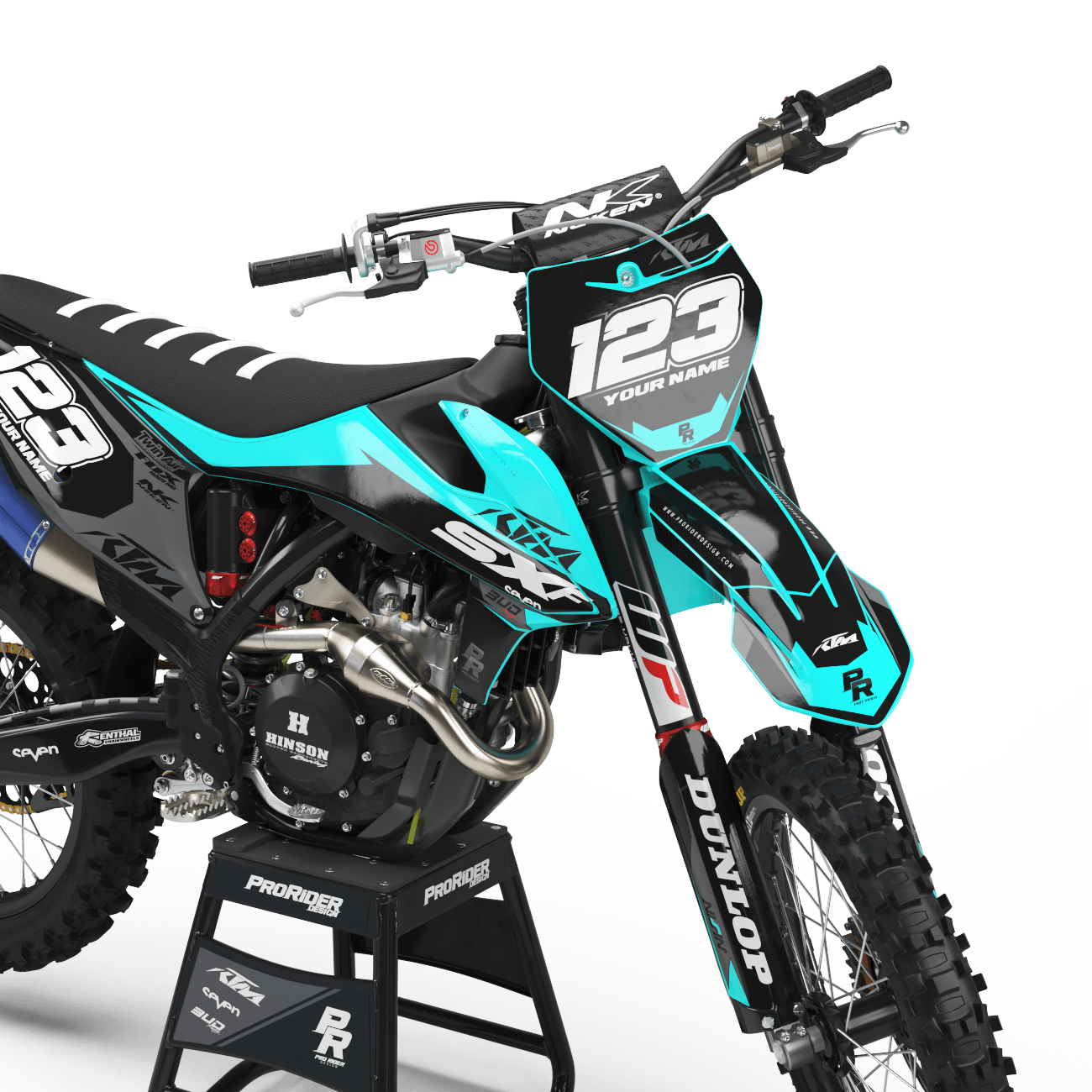 KTM Graphics Kit BUD RACING Balck And CYAN