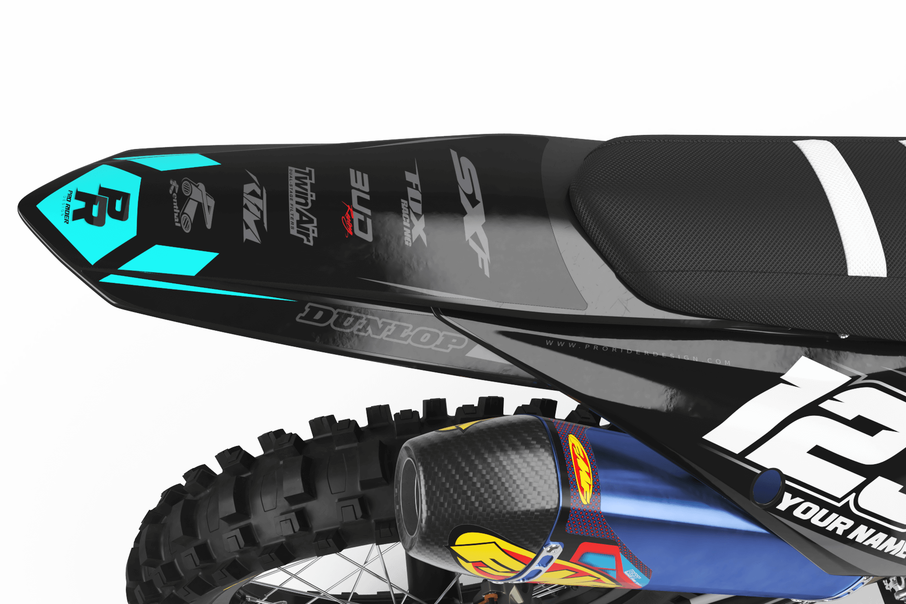 KTM Graphics Kit BUD RACING Balck And CYAN