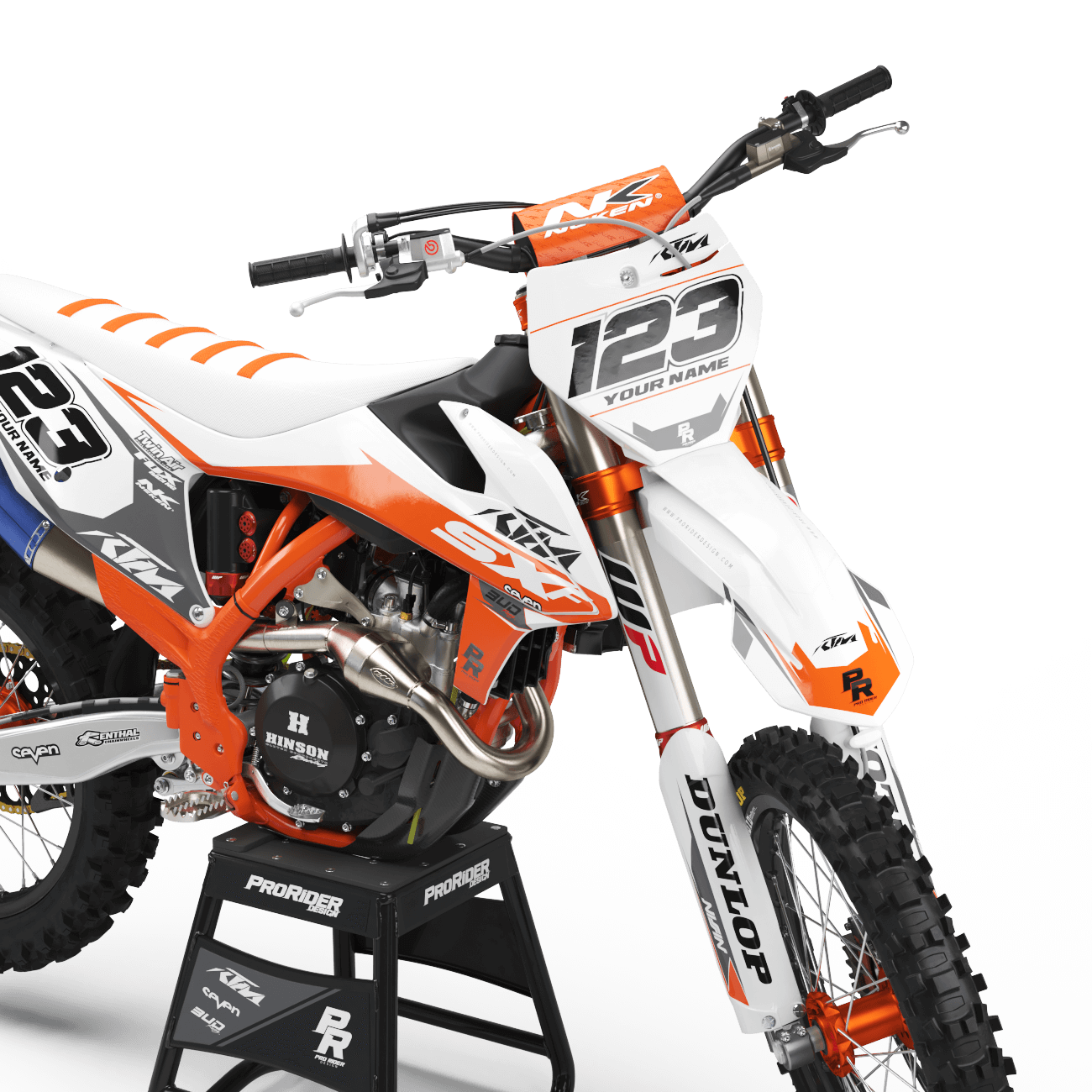 KTM Graphics Kit BUD RACING ORANGE And White
