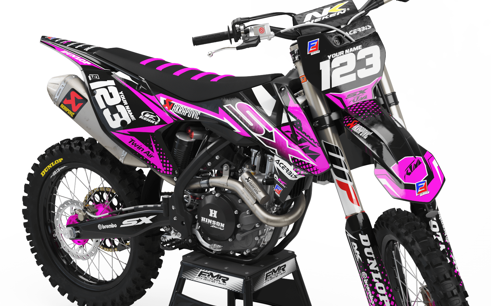 KTM Graphics Kit KTM FACTORY ENERGY PINK : with a unique style