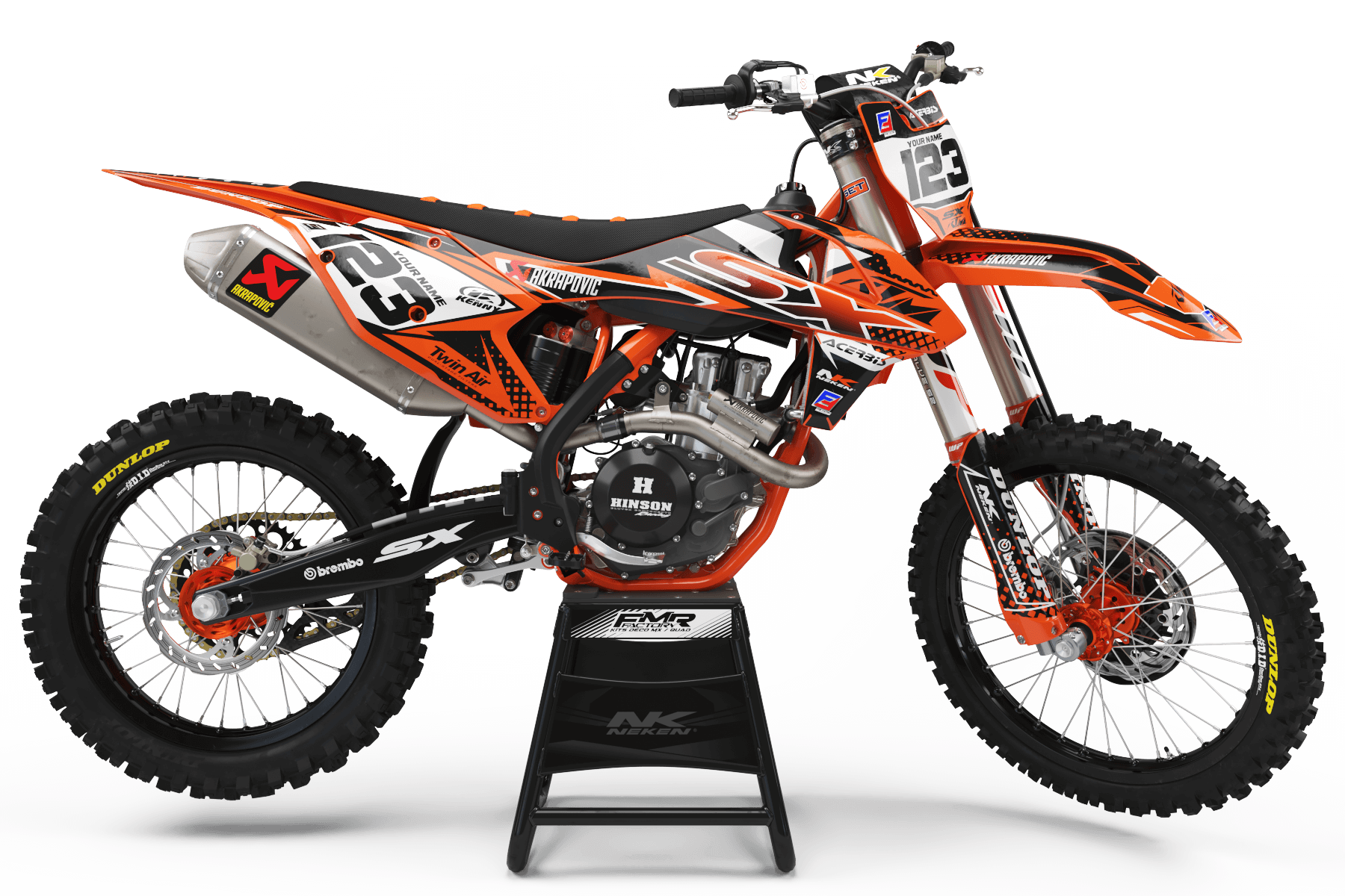 KTM Graphics Kit FACTORY ENERGY orange : with a unique style