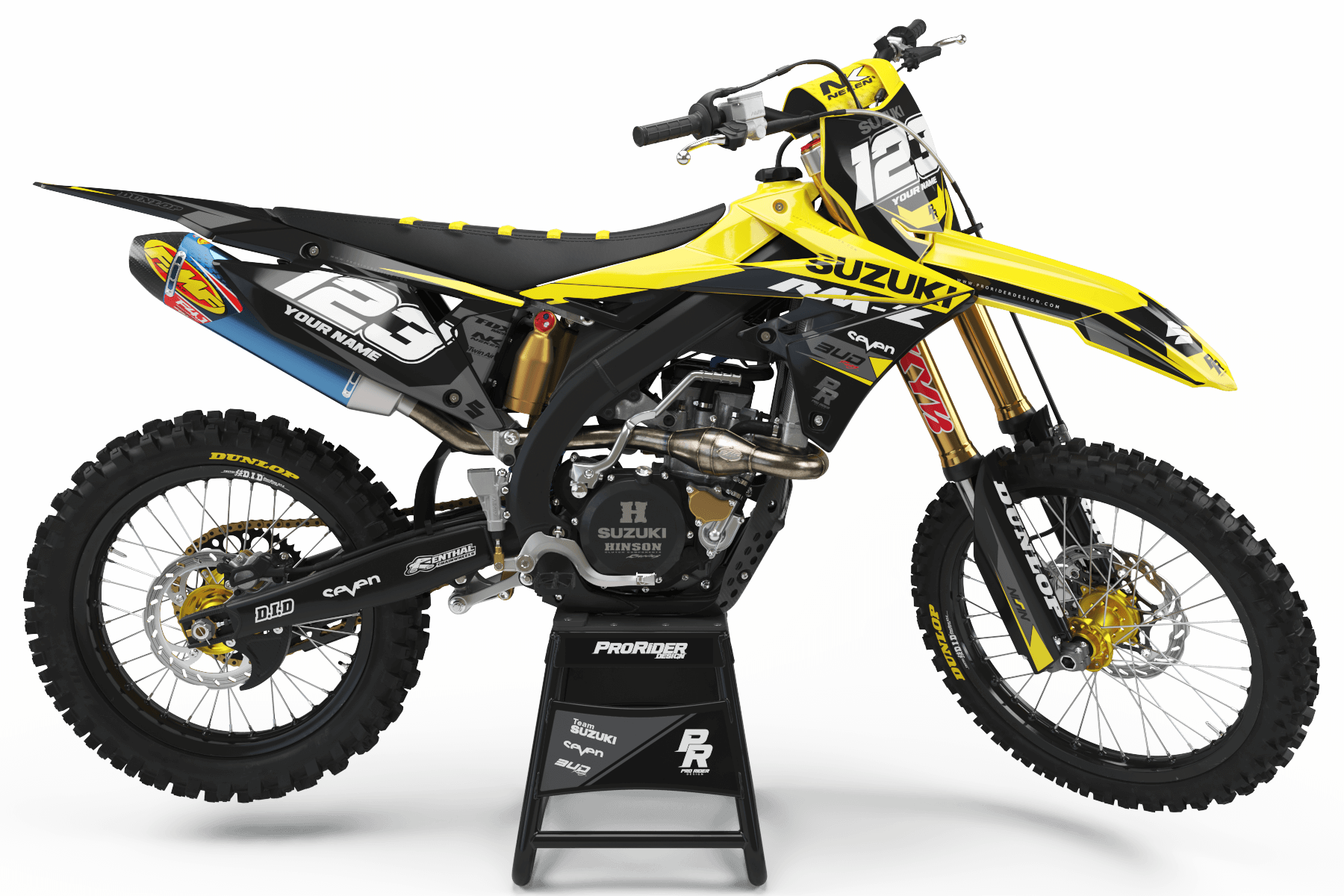 SUZUKI Graphics Kit BUD RACING Black And Yellow