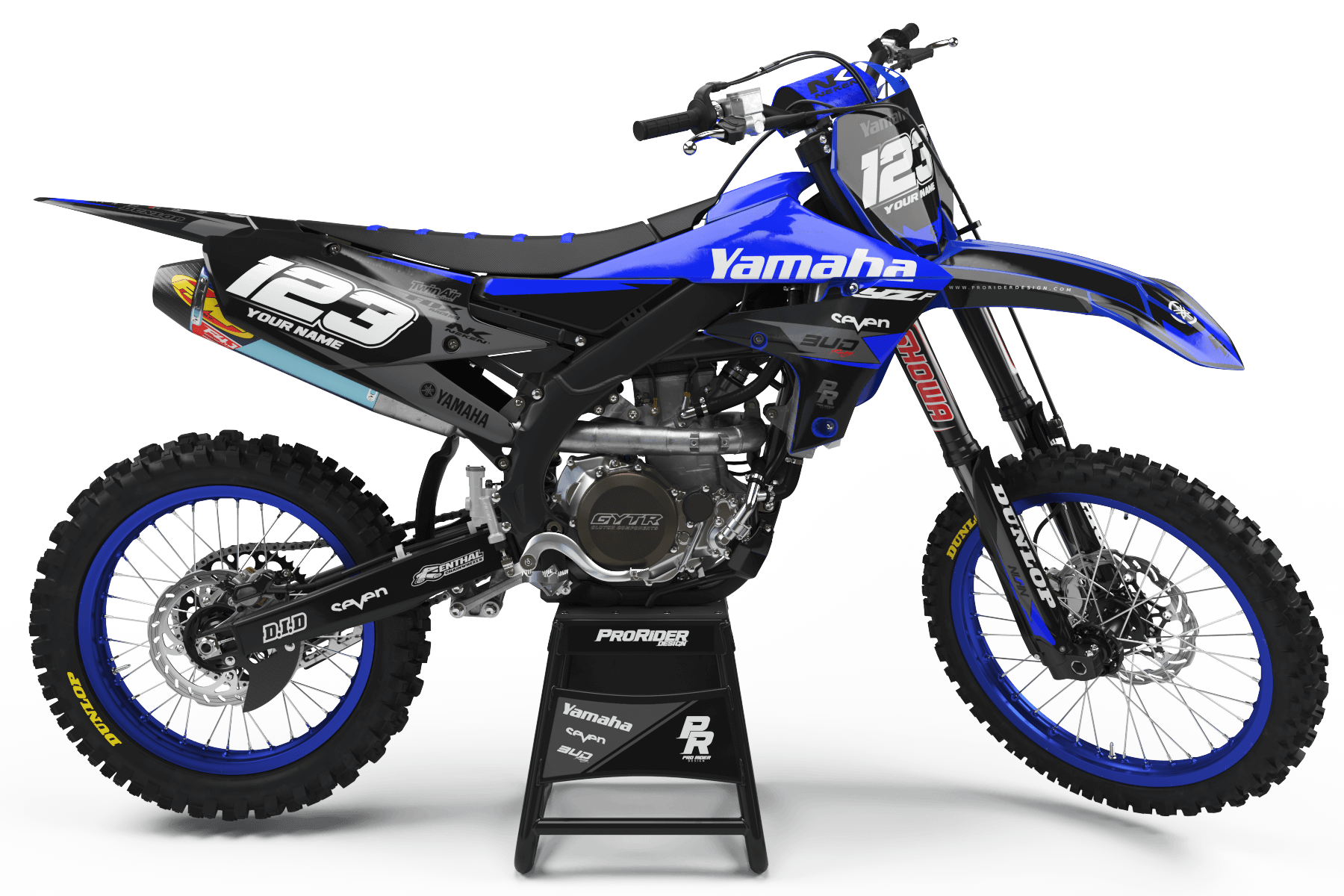 YAMAHA Graphics Kit BUD RACING Black And Blue