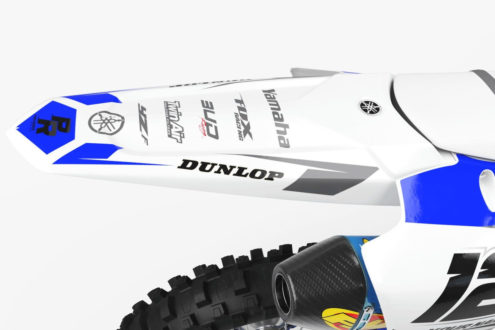 YAMAHA Graphics Kit BUD RACING Blue And White