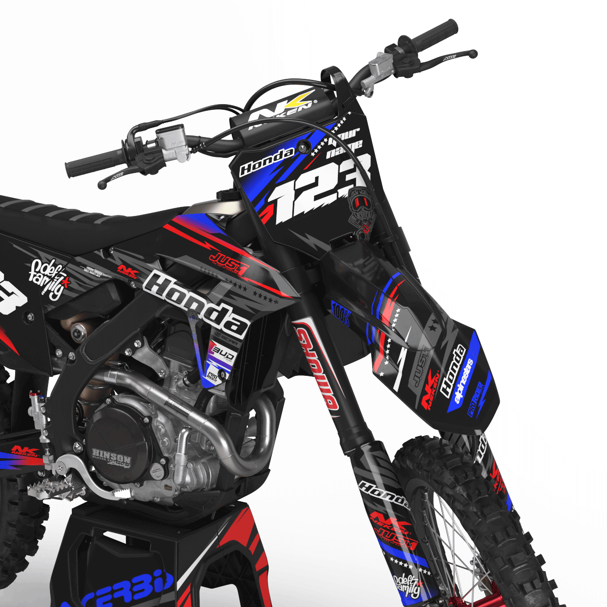 HONDA Graphics Kit JUST1 BLACK