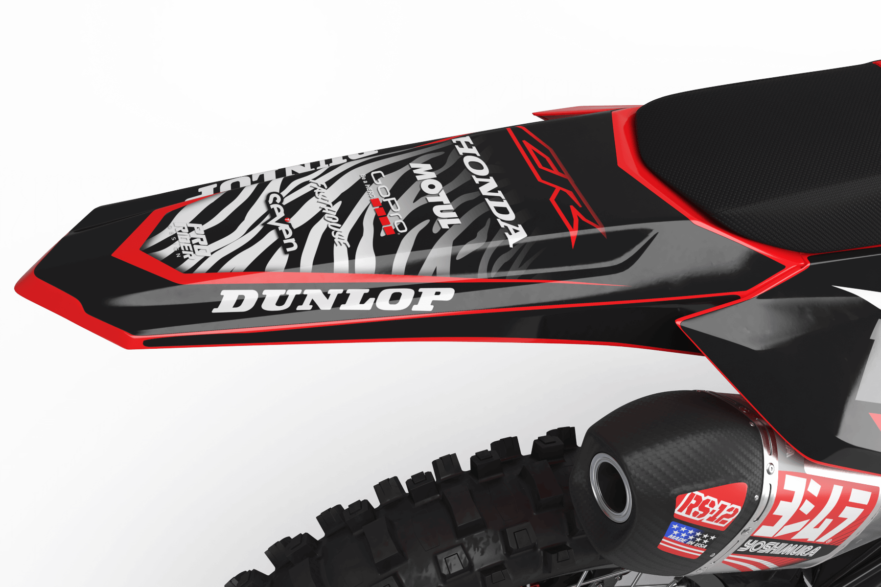 HONDA Graphics Kit MOTUL BLACK/RED