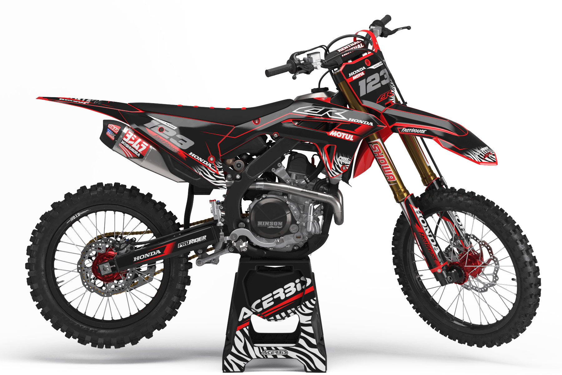 HONDA Graphics Kit MOTUL BLACK/RED