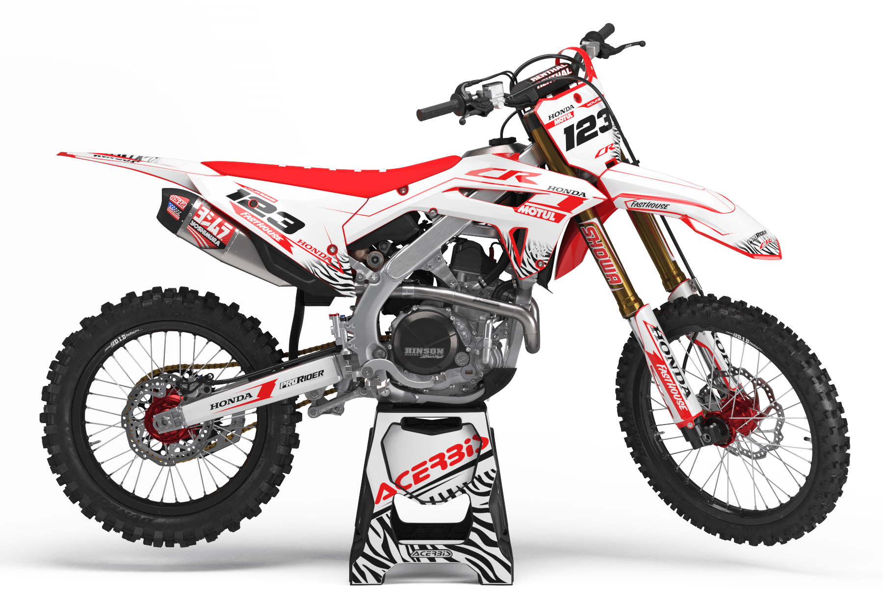 HONDA Graphics Kit MOTUL WHITE
