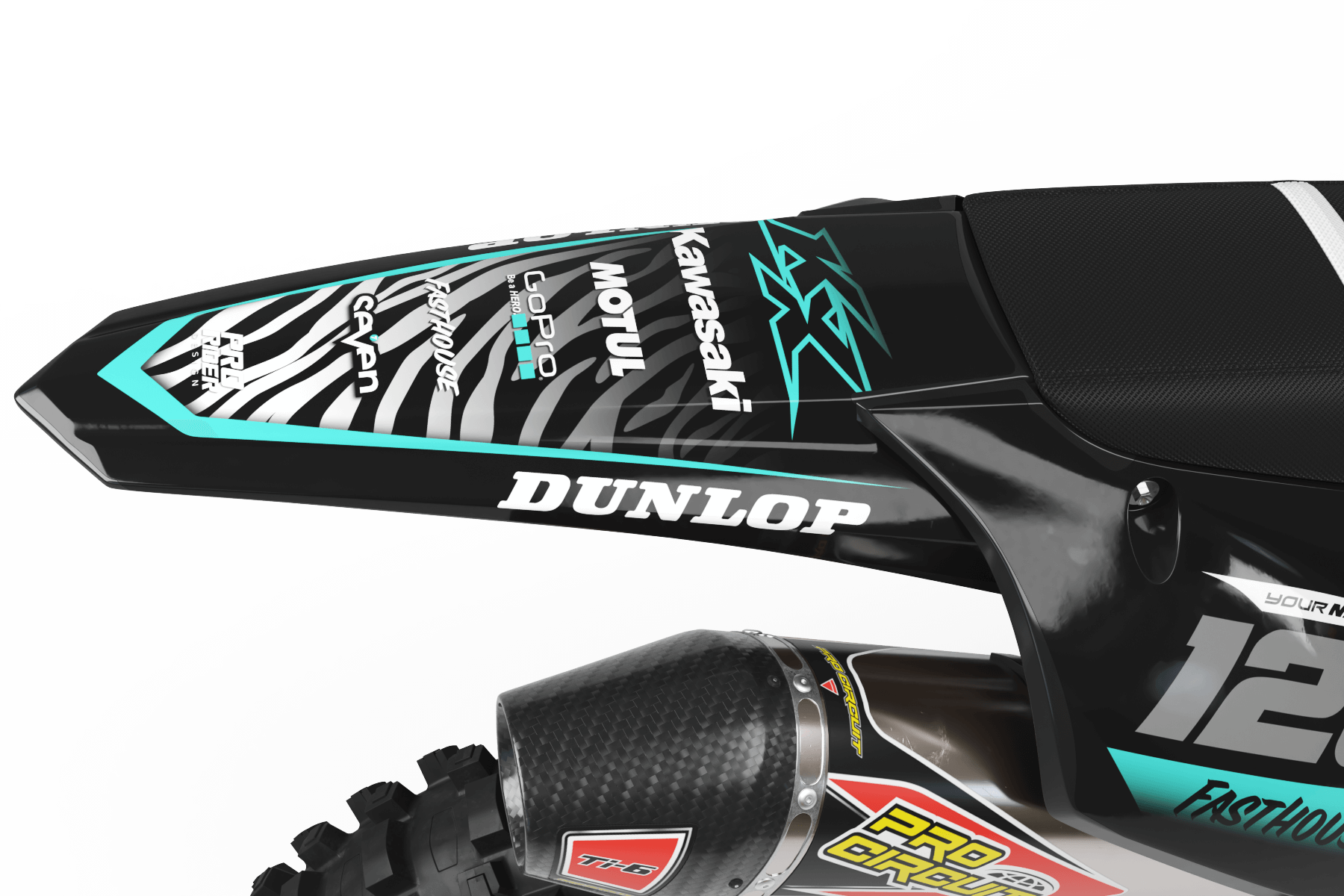 KAWASAKI Graphics Kit MOTUL TEAL