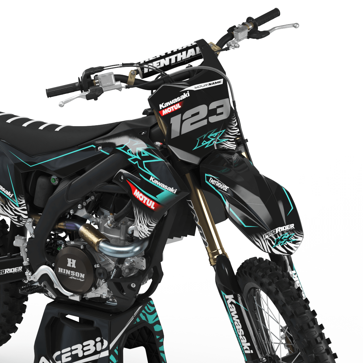 KAWASAKI Graphics Kit MOTUL TEAL