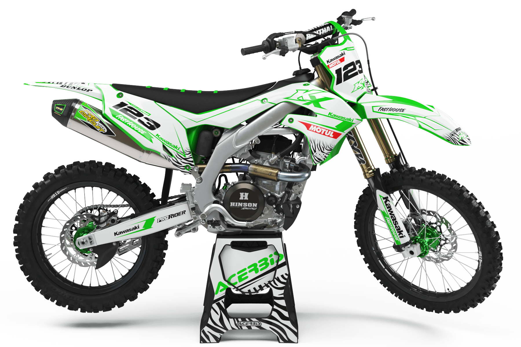 KAWASAKI Graphics Kit MOTUL white