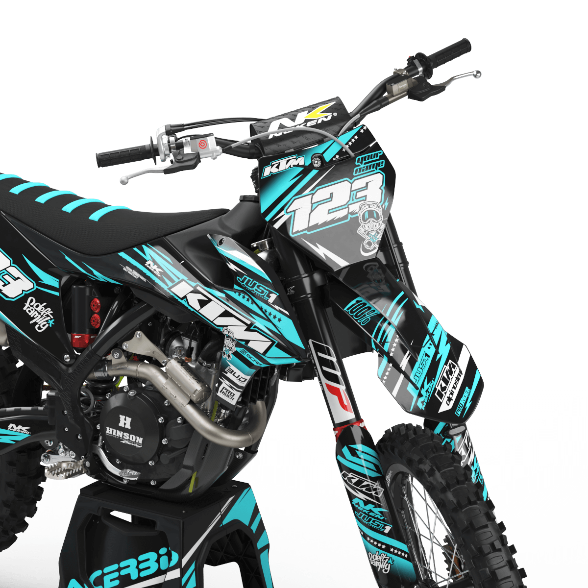 KTM Graphics Kit JUST1 TEAL