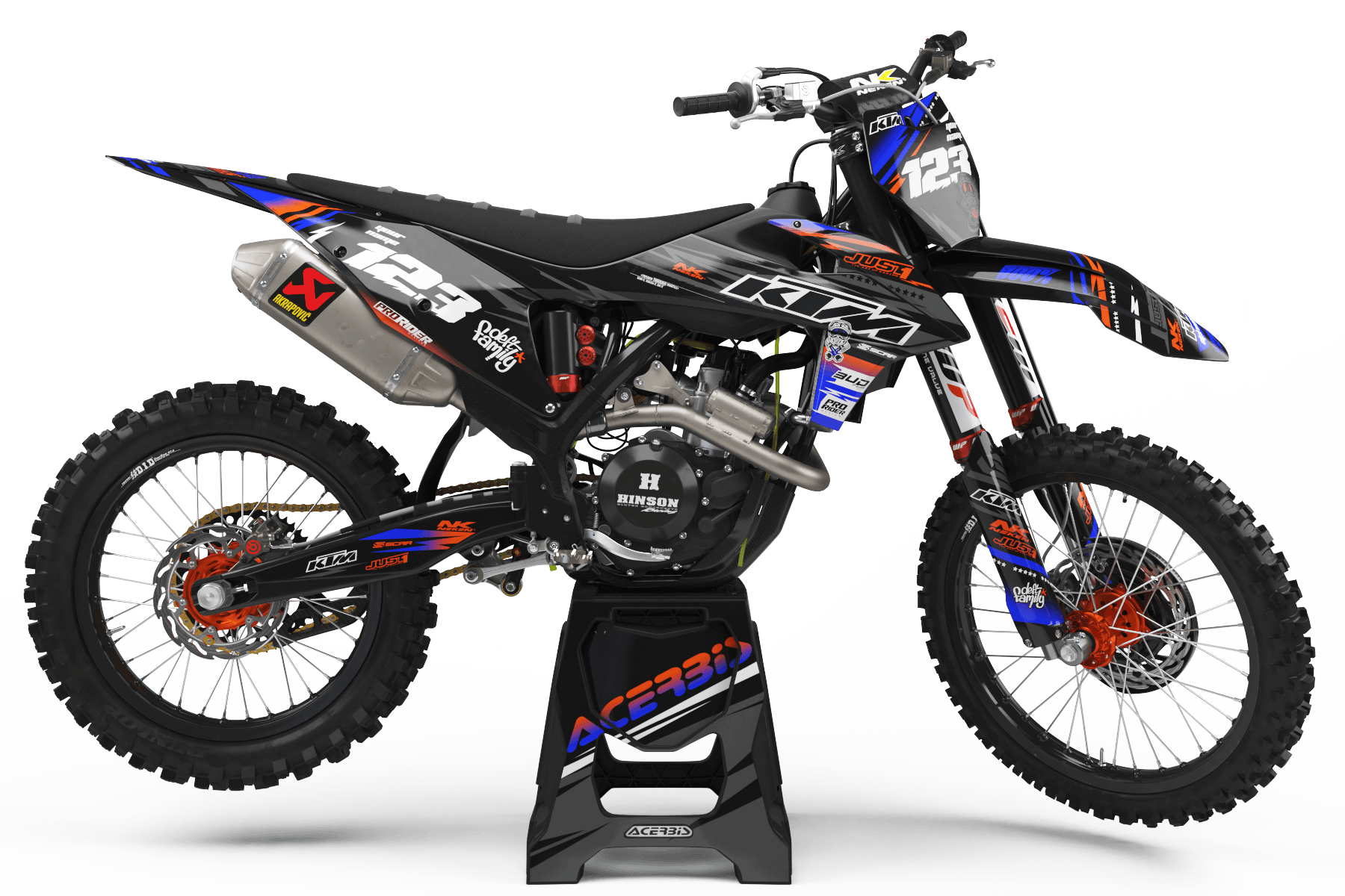 KTM Graphics Kit JUST1 BLACK
