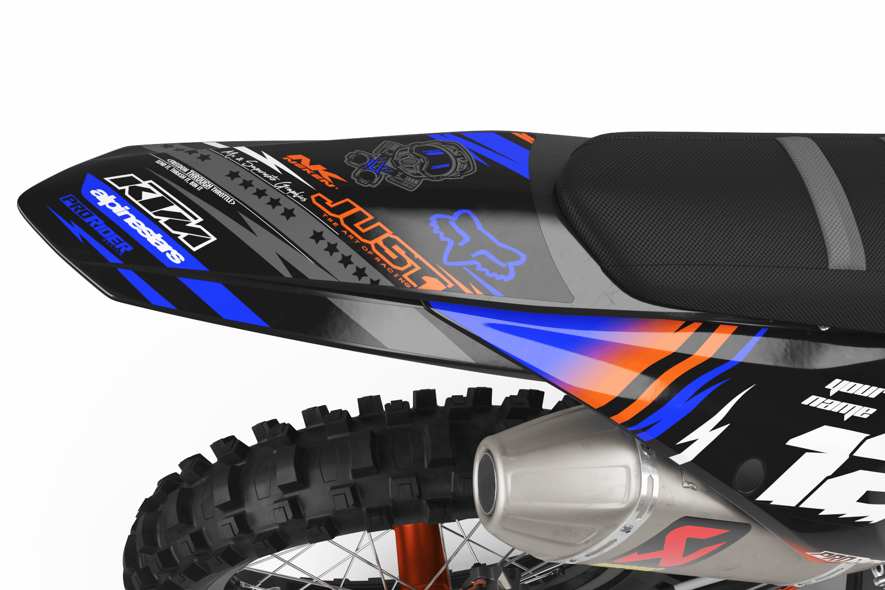 KTM Graphics Kit JUST1 BLACK