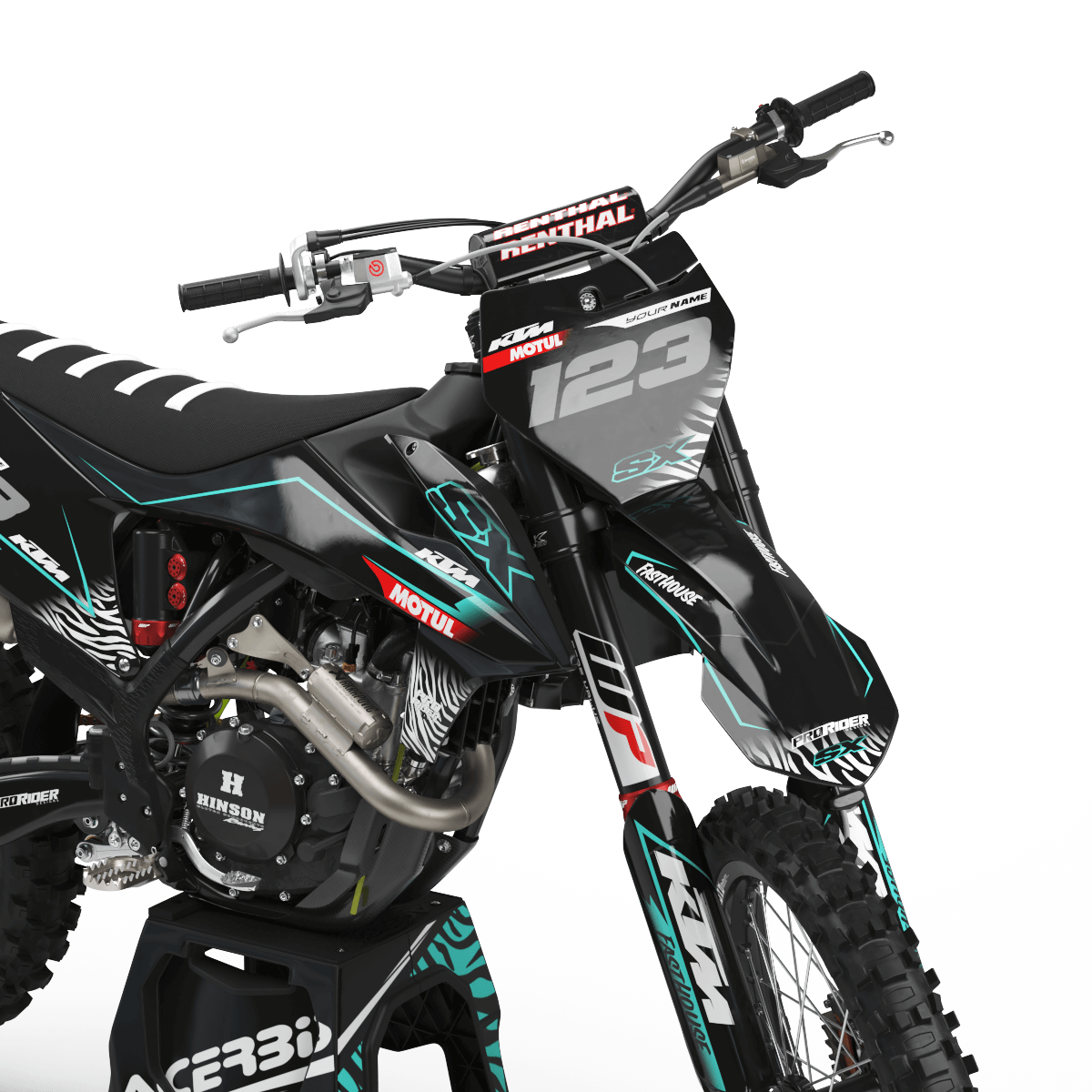 KTM Graphics Kit MOTUL teal