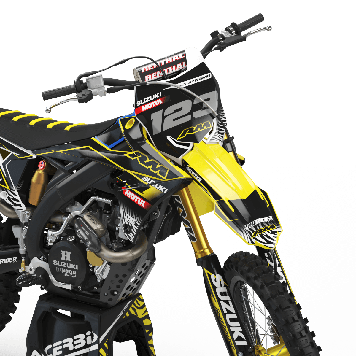 SUZUKI Graphics kit MOTUL black and yellow