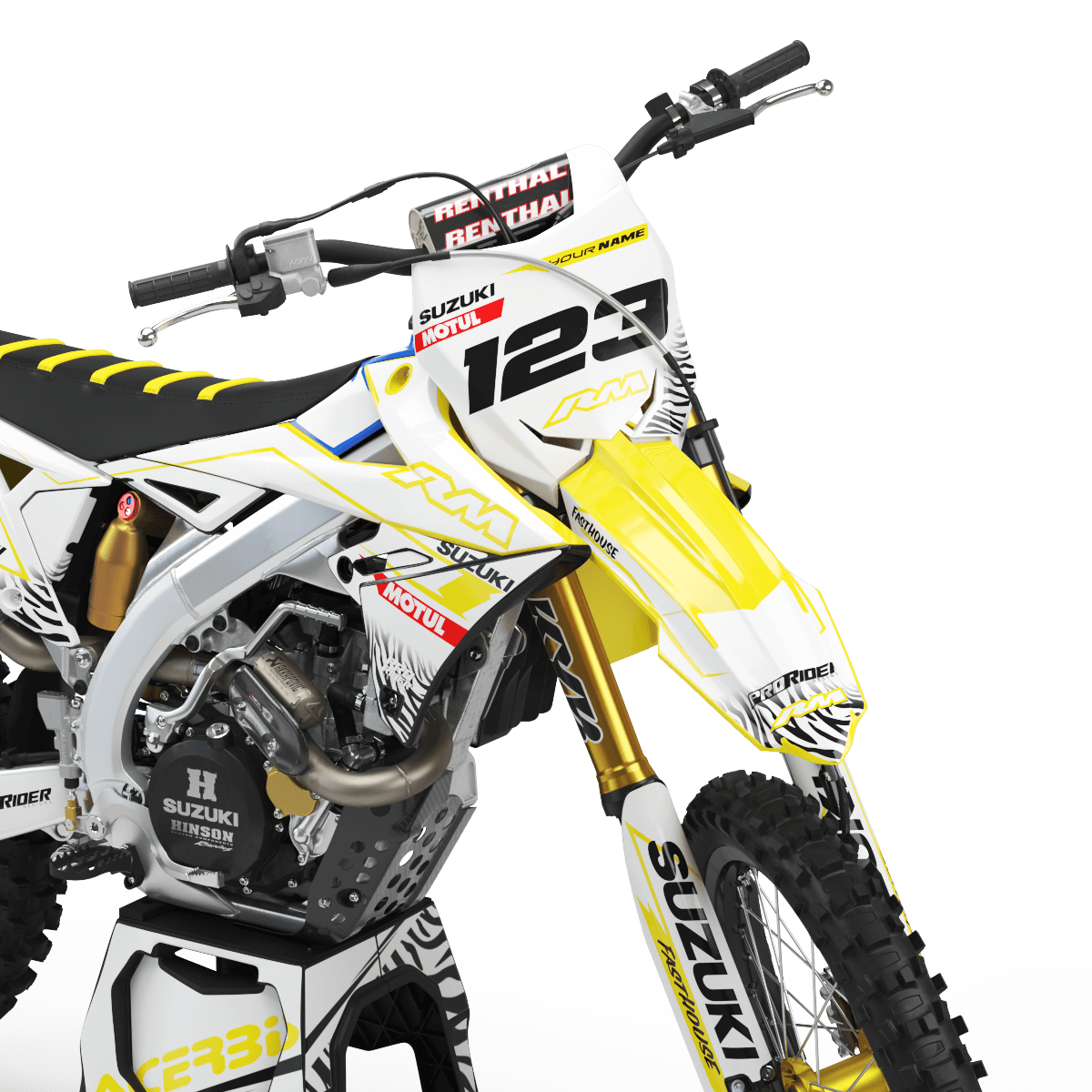 SUZUKI Graphics kit MOTUL white and yellow