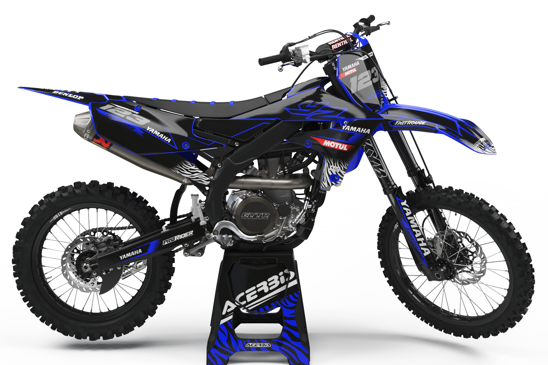 Yamaha graphics black and blue