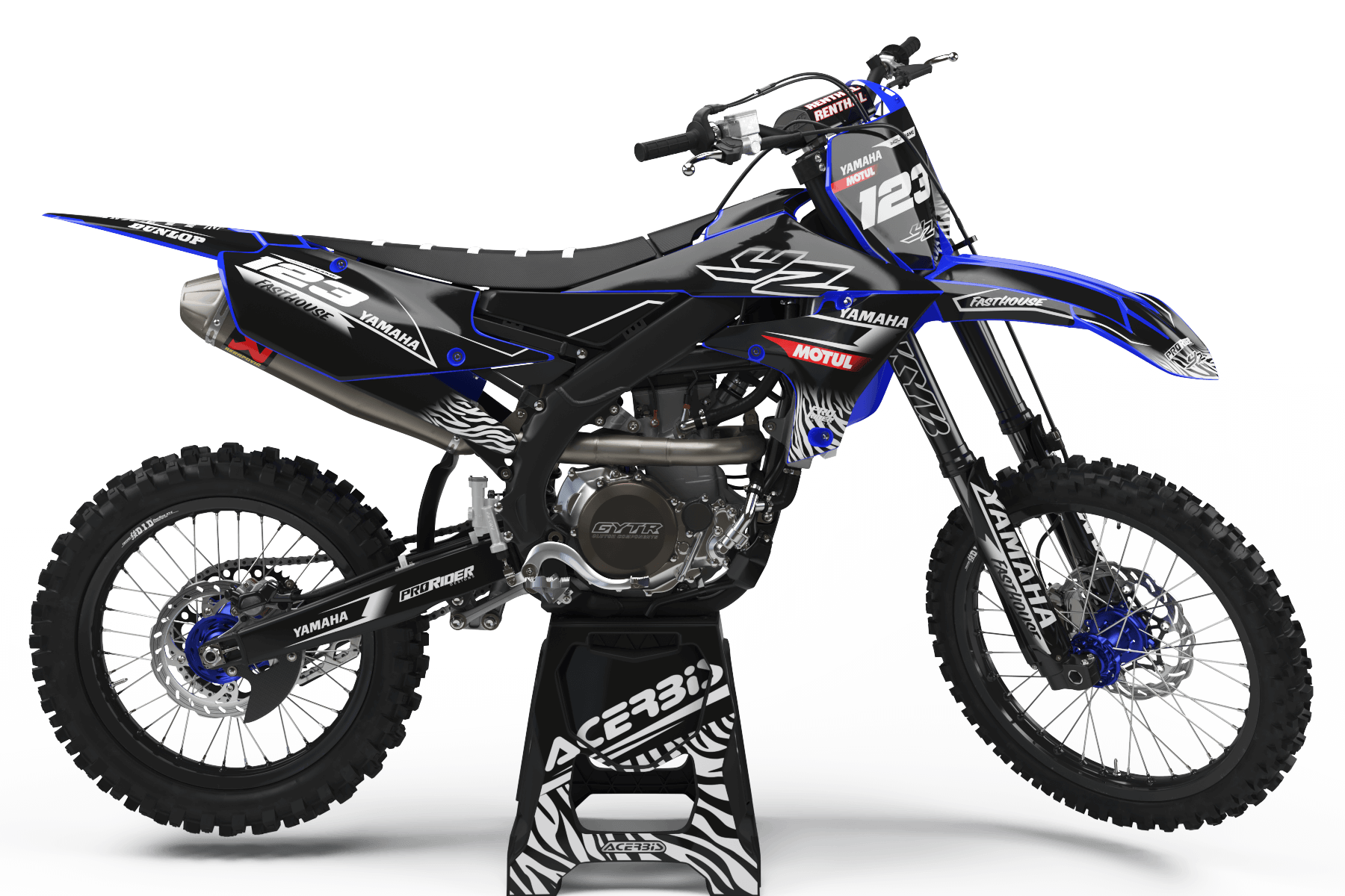 Yamaha graphics MOTUL black and white