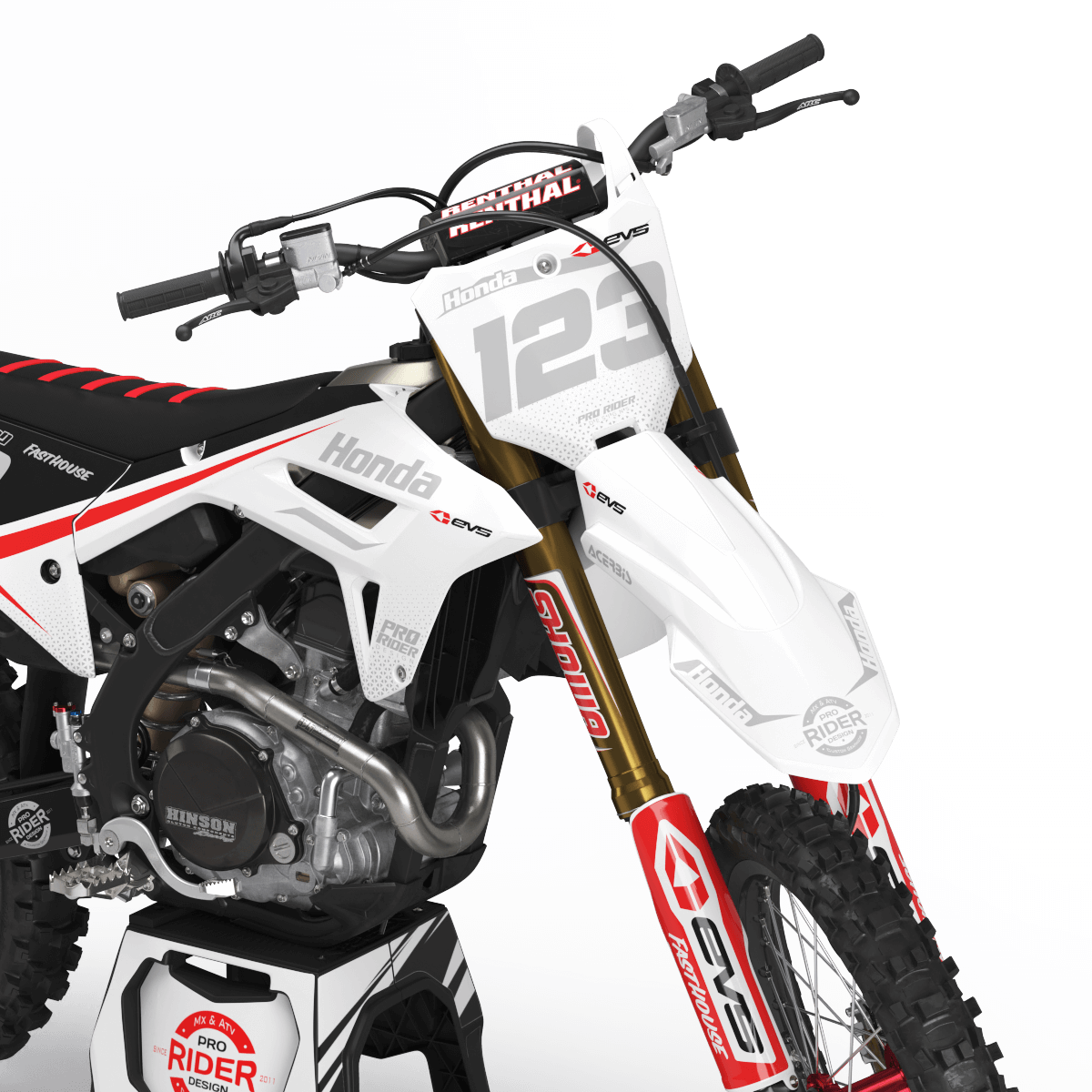 HONDA Graphics Kit EVS BLACK AND WHITE