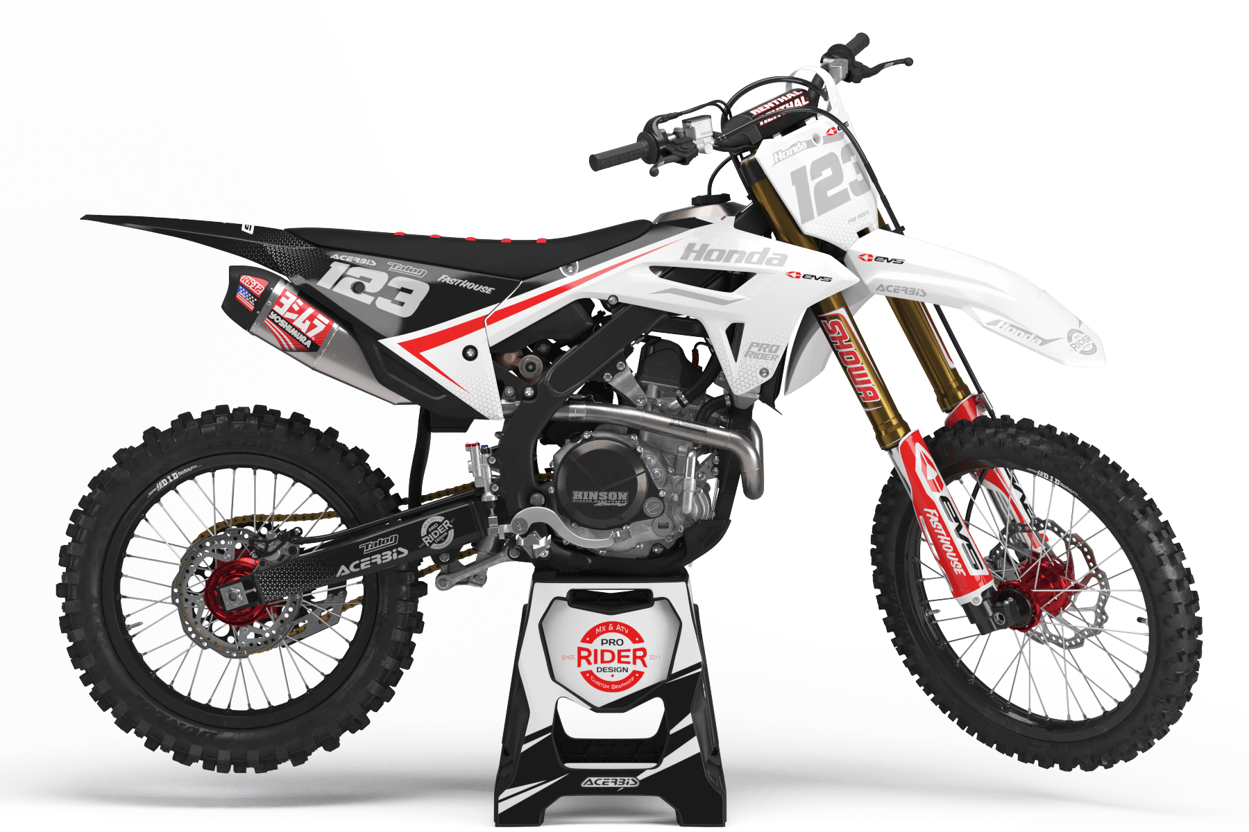 HONDA Graphics Kit EVS BLACK AND WHITE