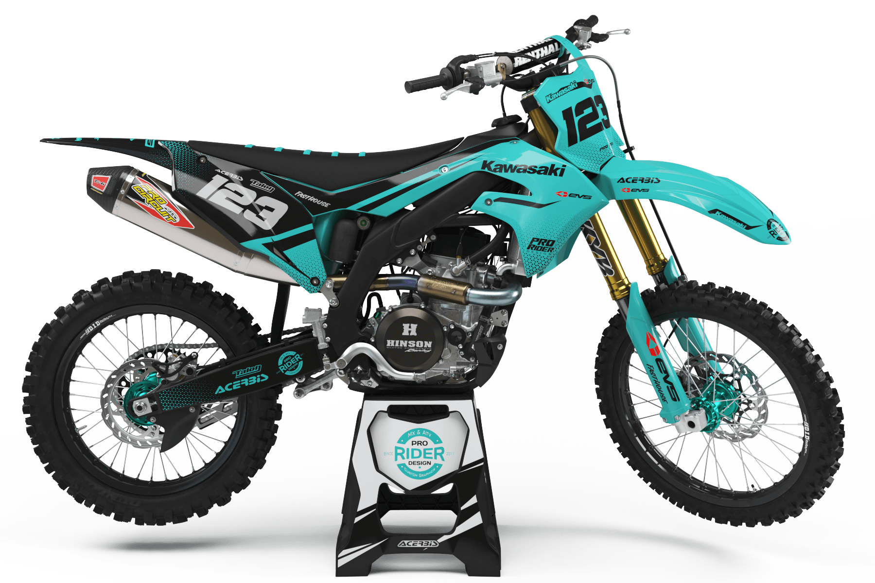 KAWASAKI Graphics Kit EVS TEAL