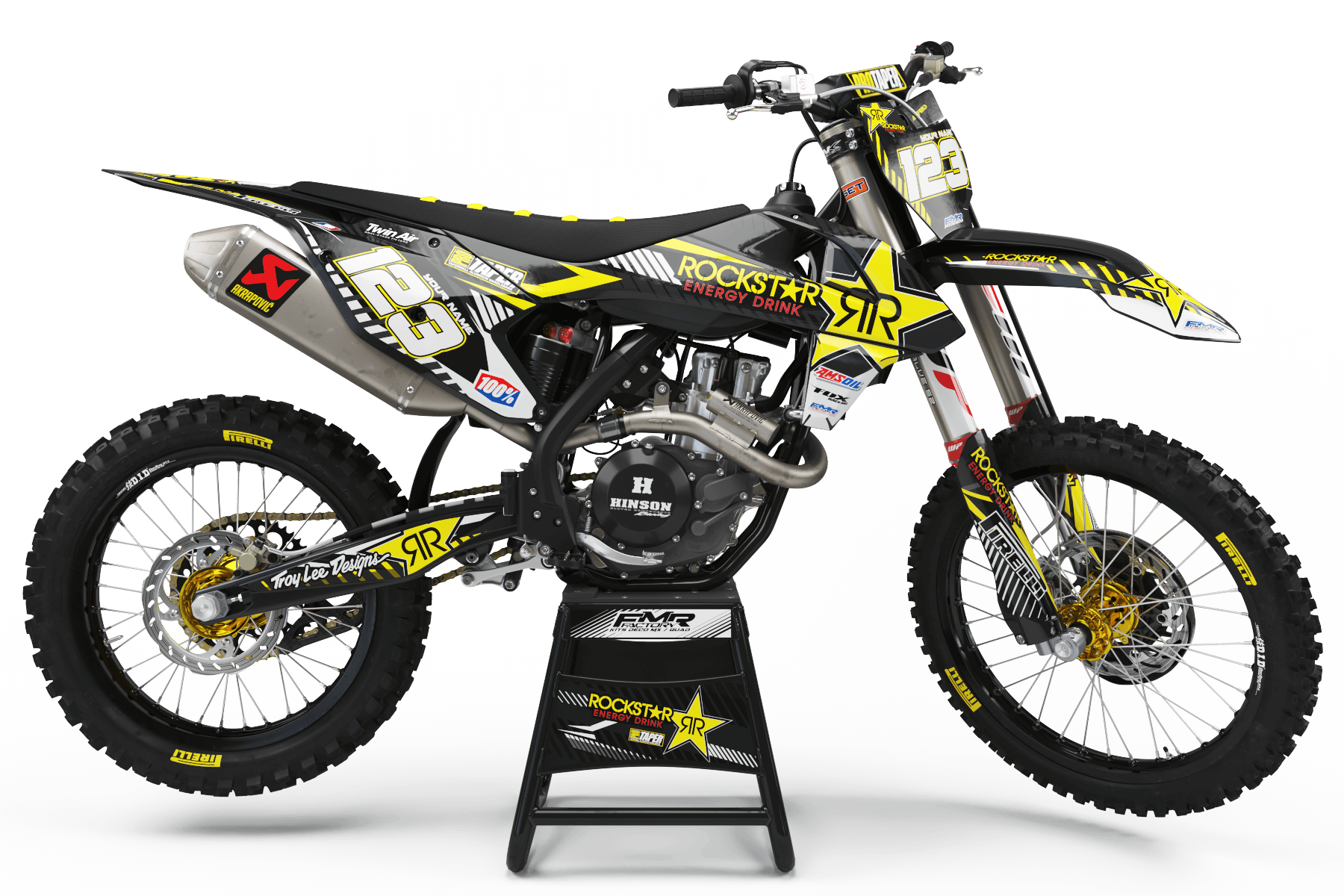 Graphics Kit ROCKSTAR Limited edition YELLOW : Really cheap