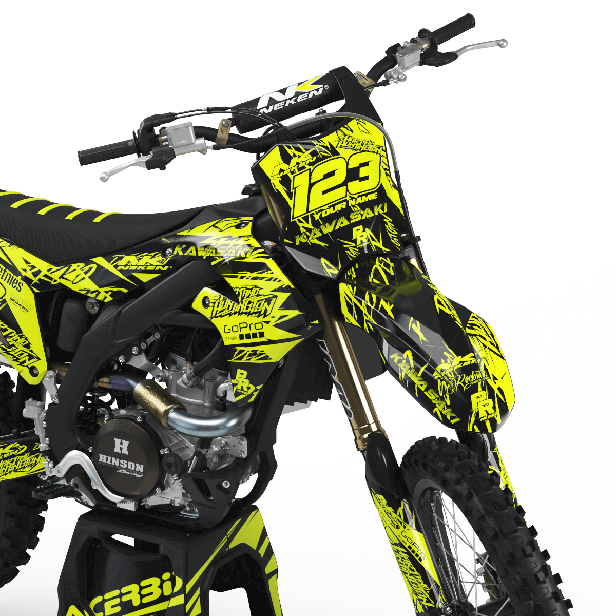 FLUO Graphics Kit KAWASAKI HART AND HUNTINGTON