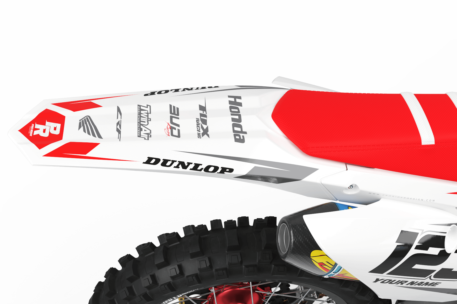 HONDA Graphics Kit BUD RACING White And Red