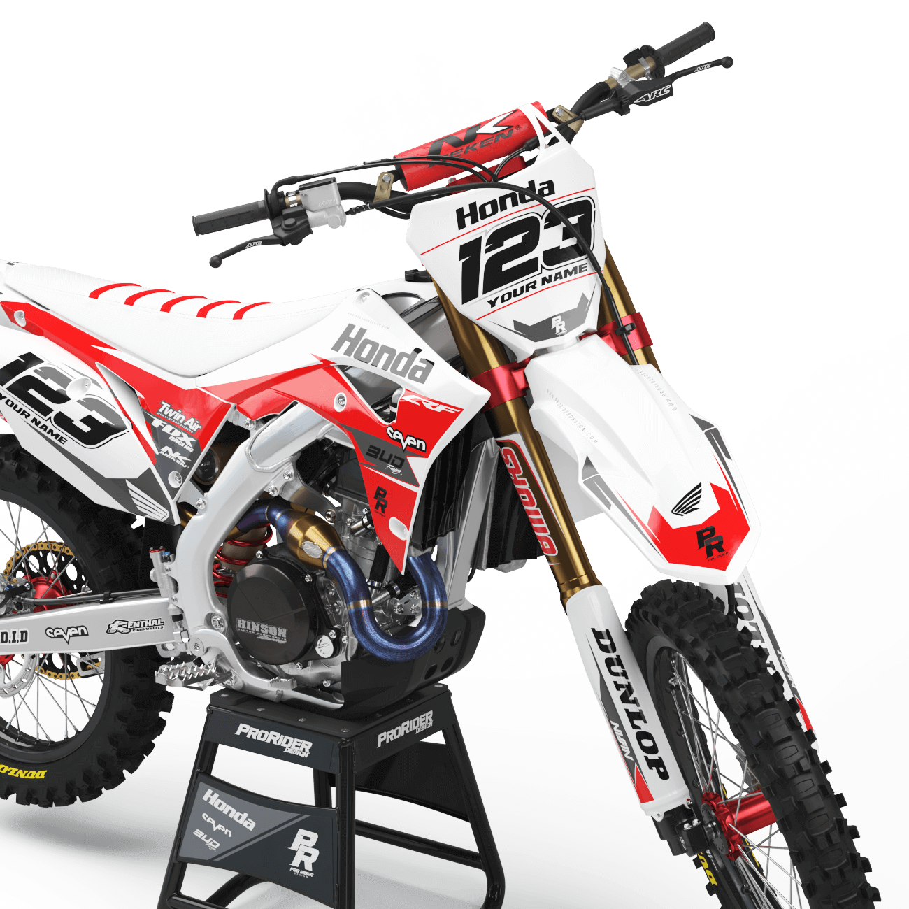 HONDA Graphics Kit BUD RACING Red And White