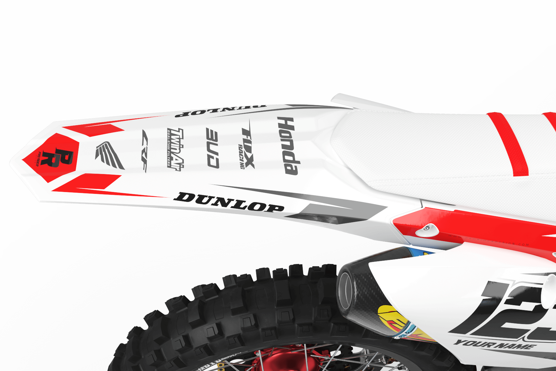 HONDA Graphics Kit BUD RACING Red And White