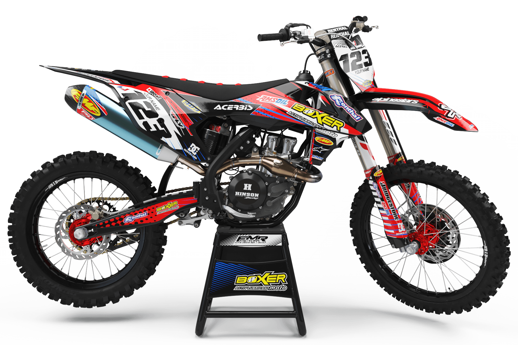 Graphics Kit BOXER RED : Add value to your Motocross and Quad