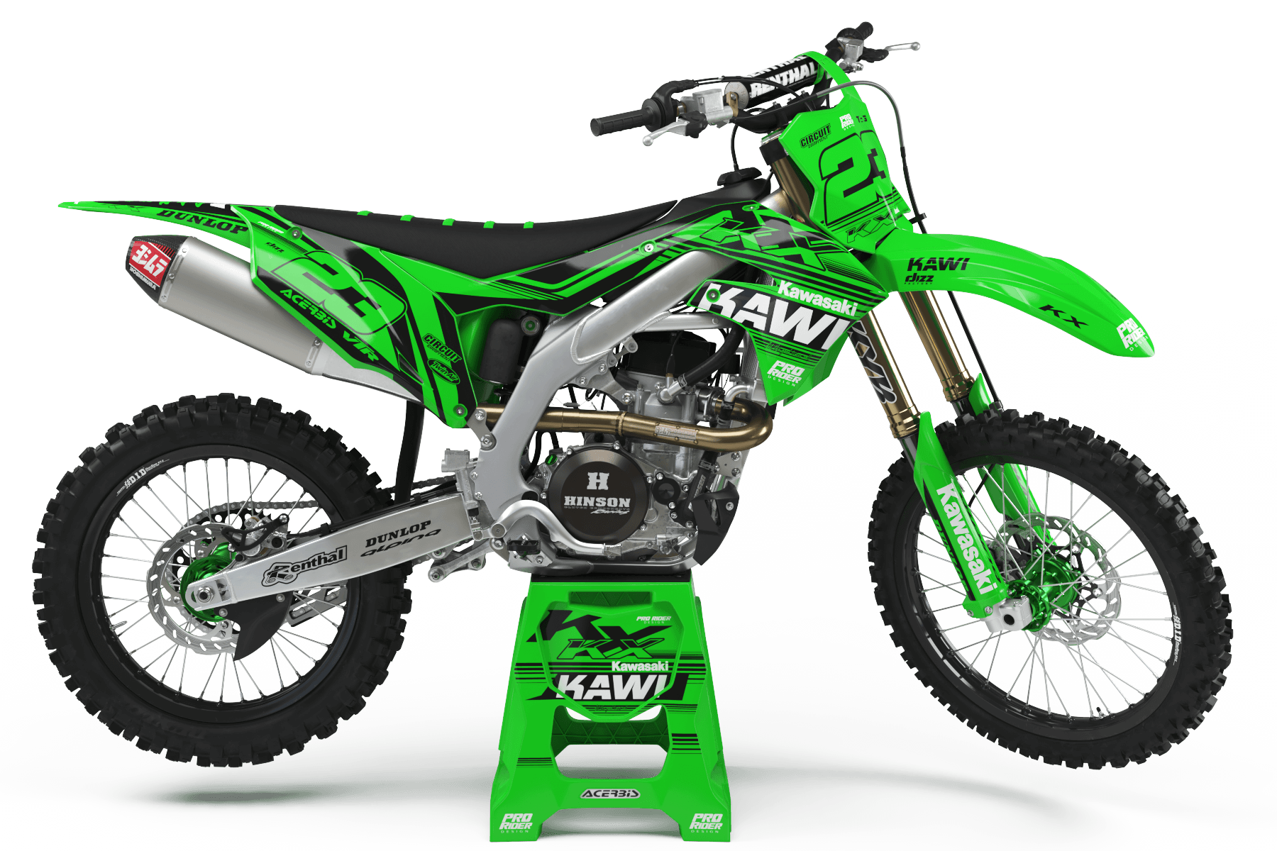 KAWASAKI Graphics Kit KAWI GREEN FIRST