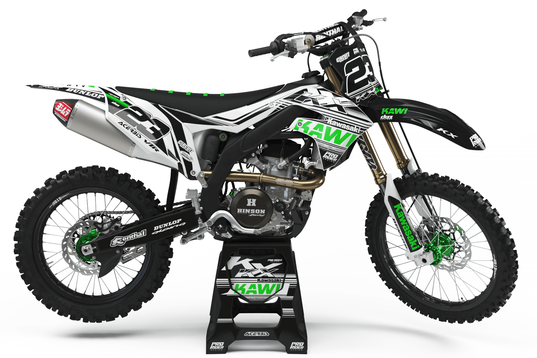KAWASAKI Graphics Kit KAWI WHITE SPIRIT