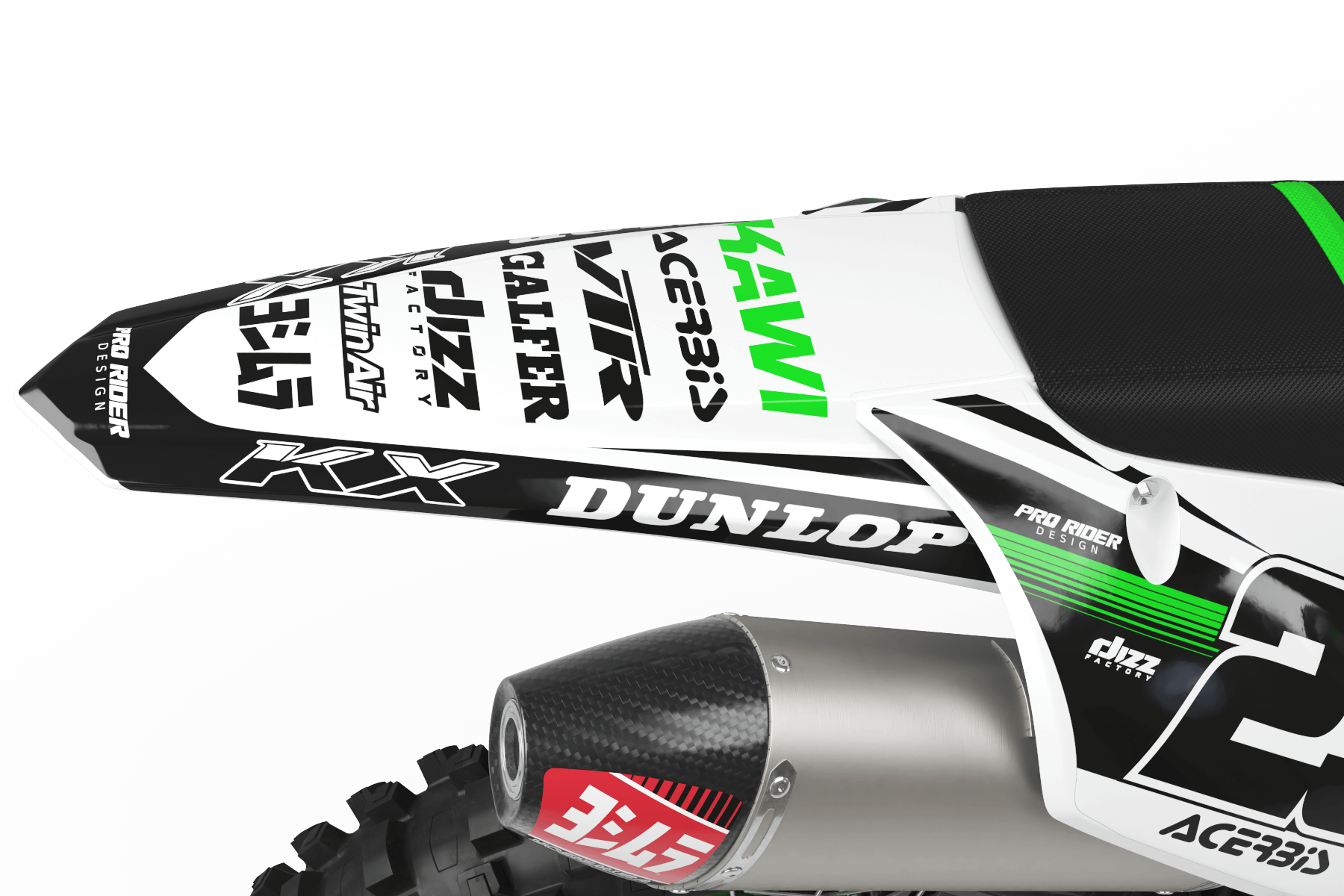 KAWASAKI Graphics Kit KAWI WHITE SPIRIT