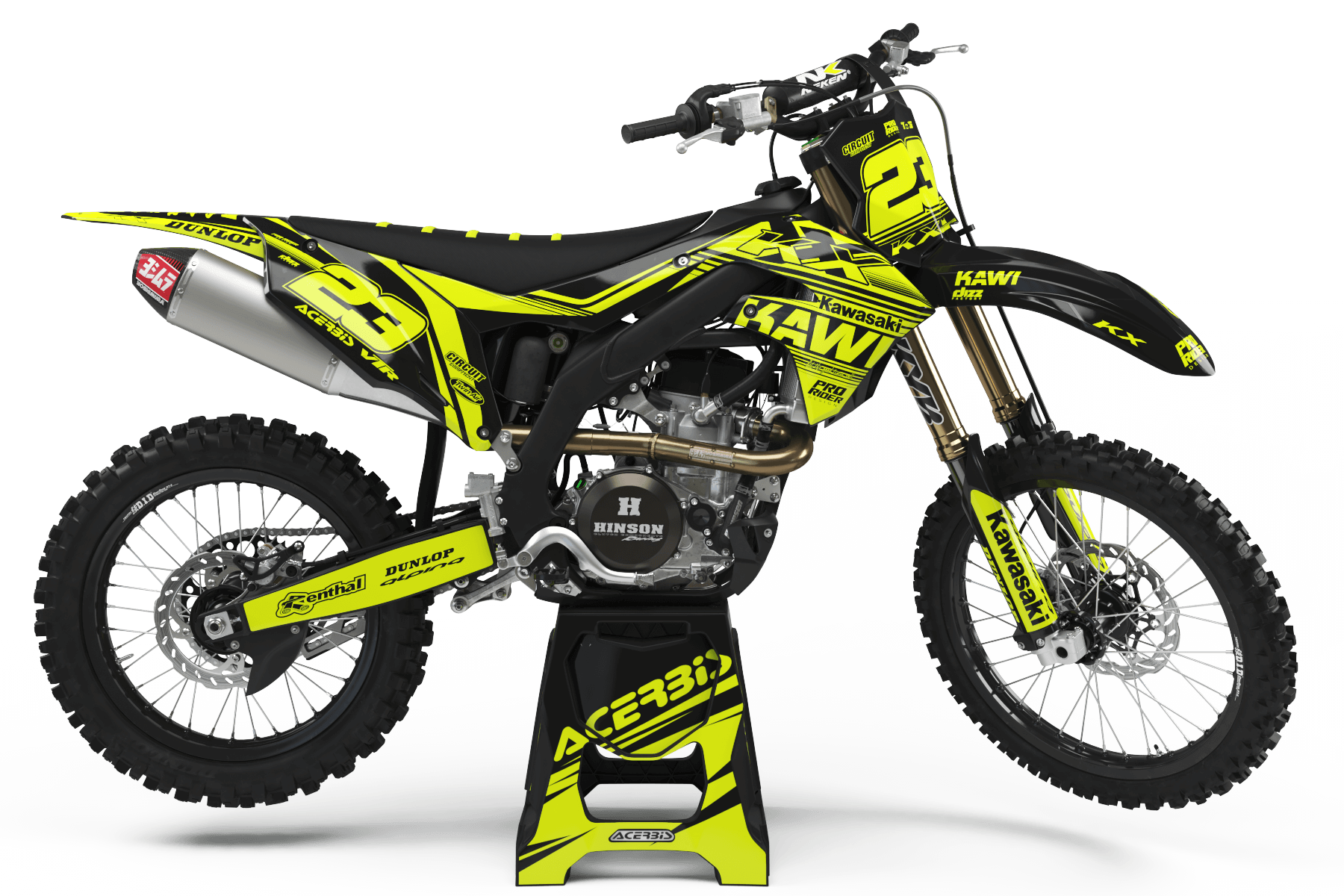 KAWASAKI Graphics Kit KAWI FLUO SPIRIT