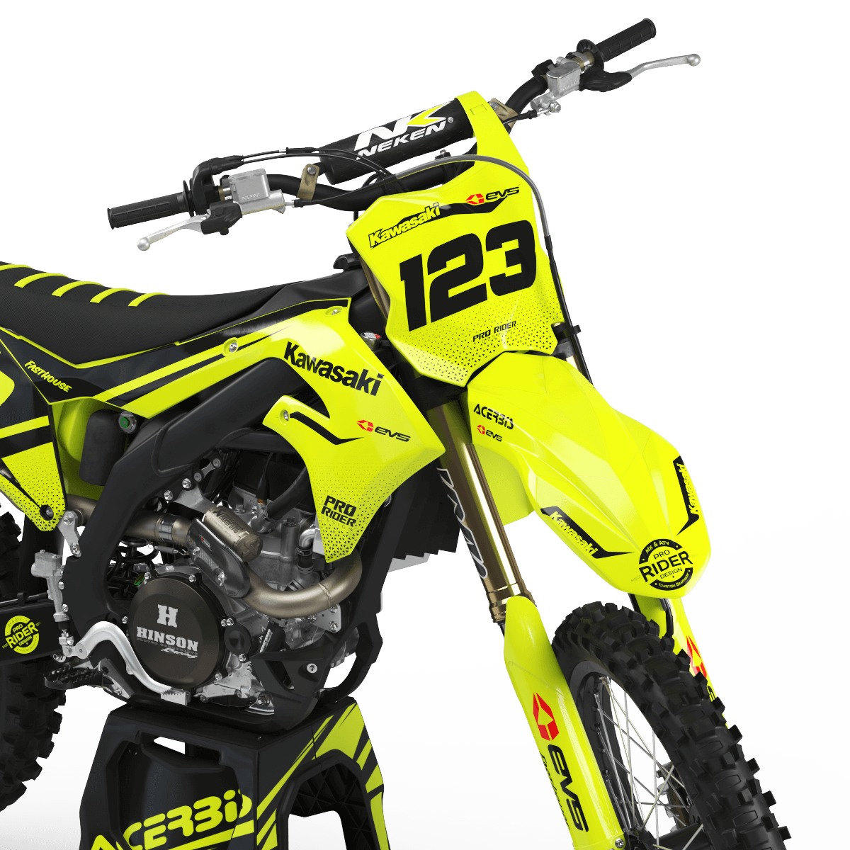 KAWASAKI Graphics Kit EVS TEAL FLUO