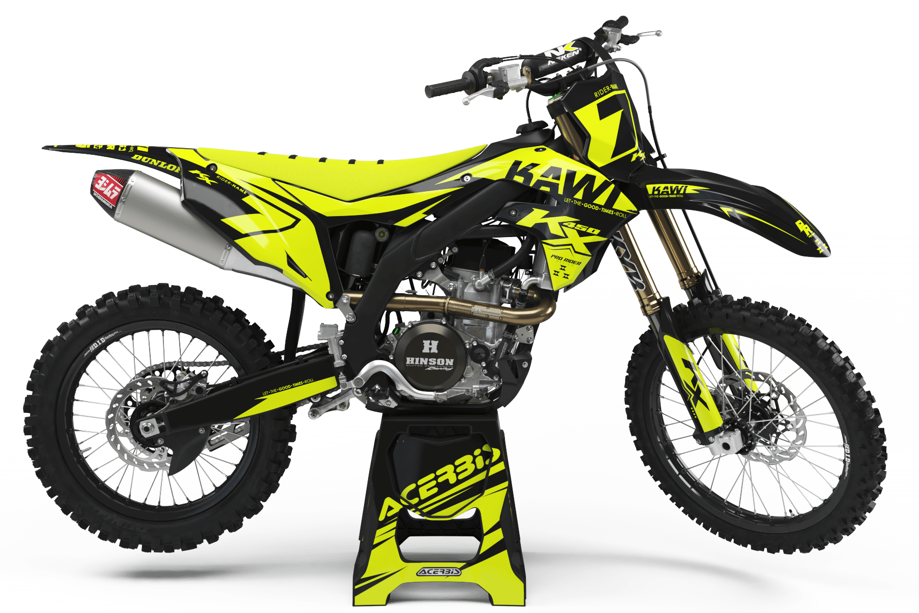 KAWASAKI Graphics Kit PRORIDER KAWI FLUO