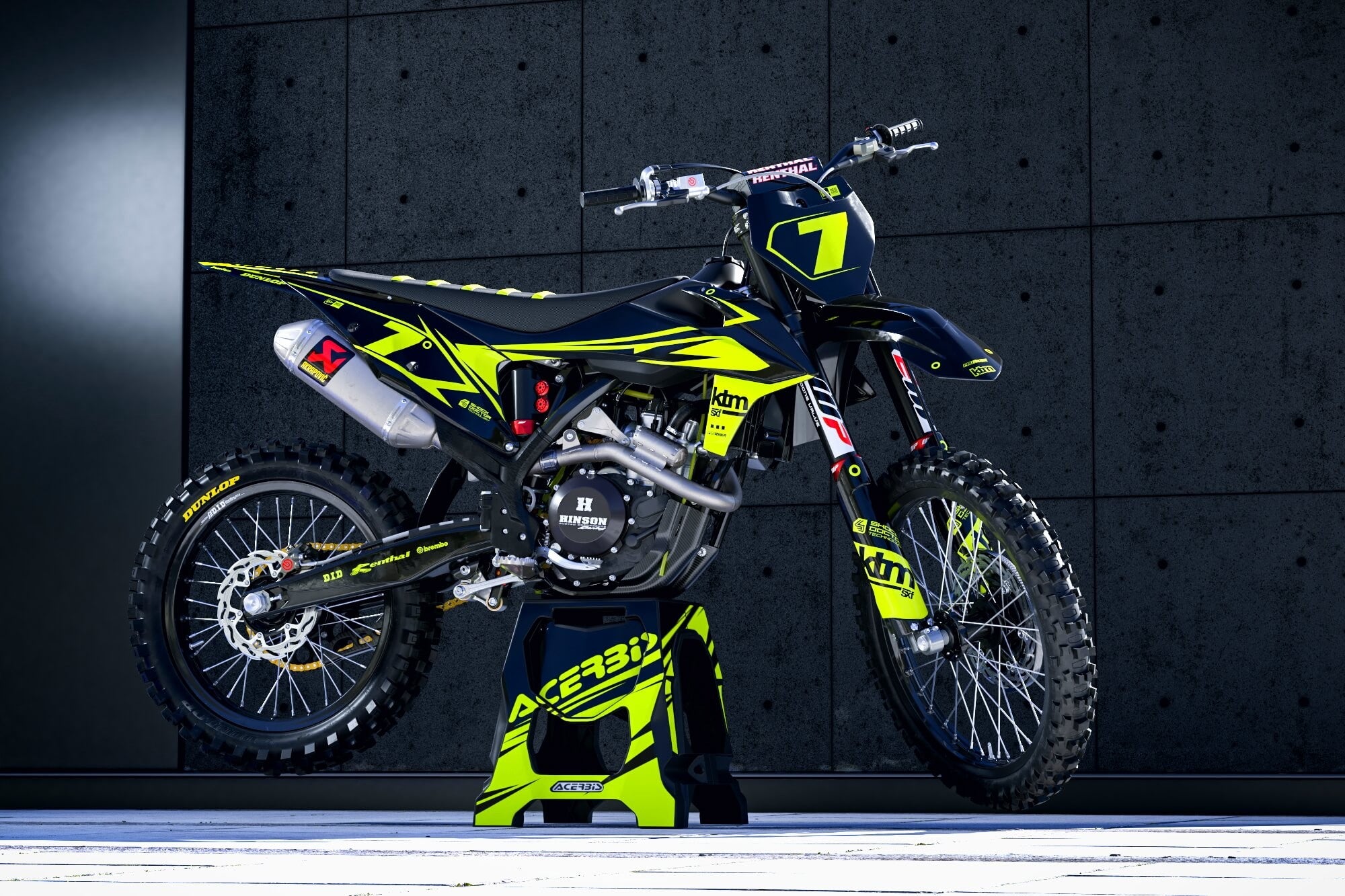 KTM Graphics Kit RIDER UNIK FLUO