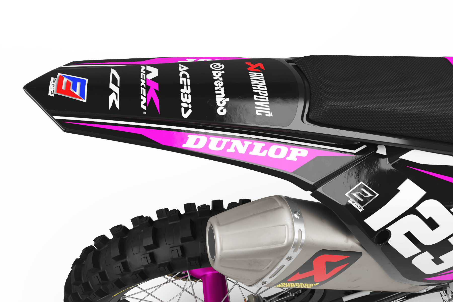 Dirt bike graphics kits honda FACTORY ENERGY Pink: Very high quality