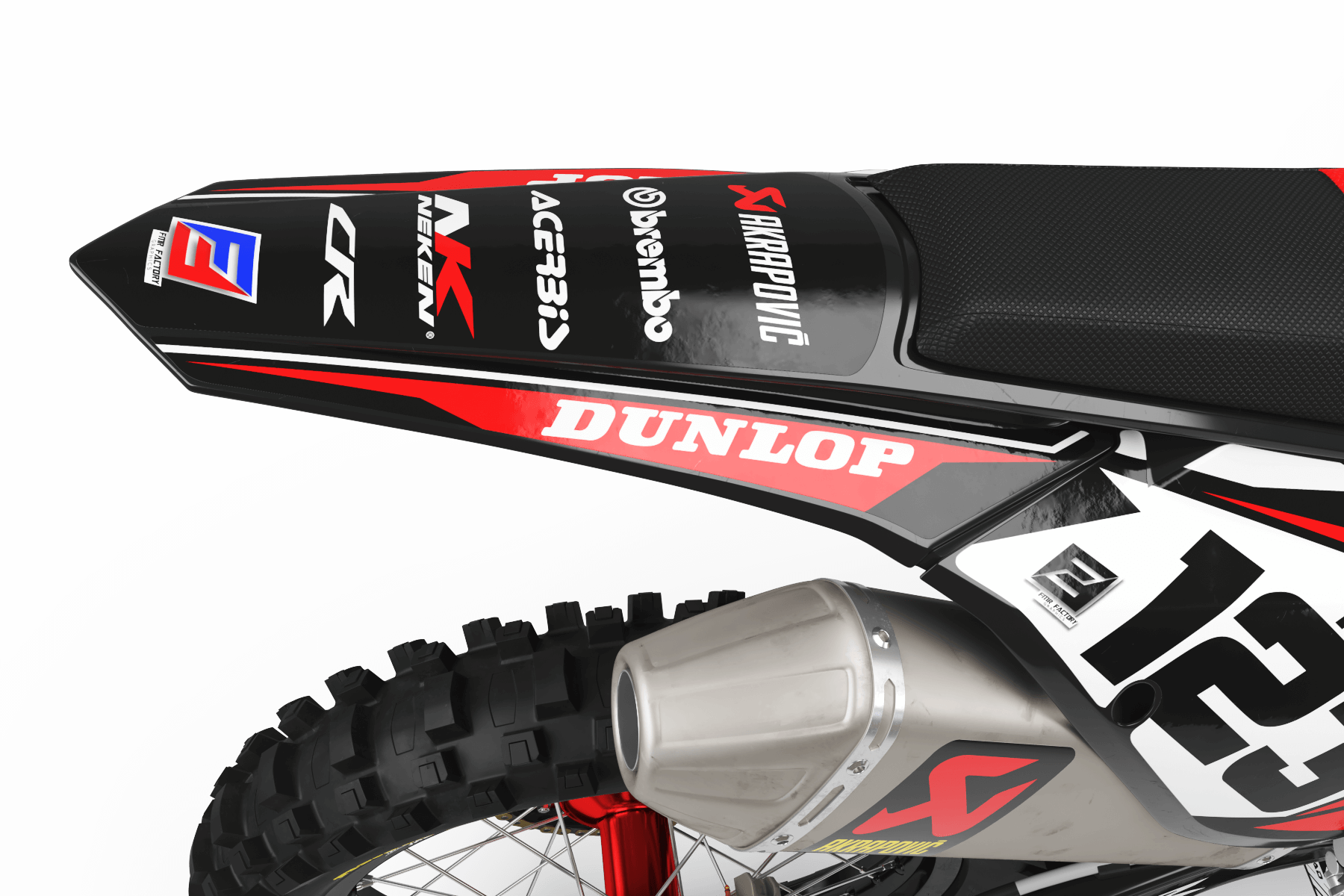 Dirt bike graphics kits honda FACTORY ENERGY Red : Very high quality