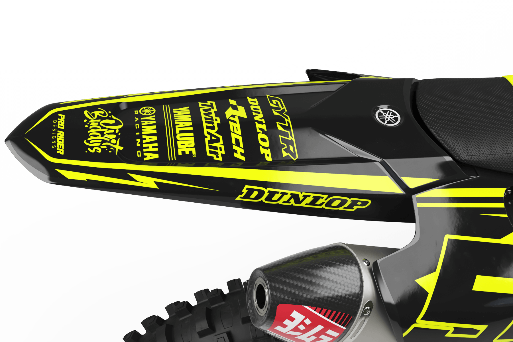 Yamaha graphics KIT YZ DUNLOP FLUO