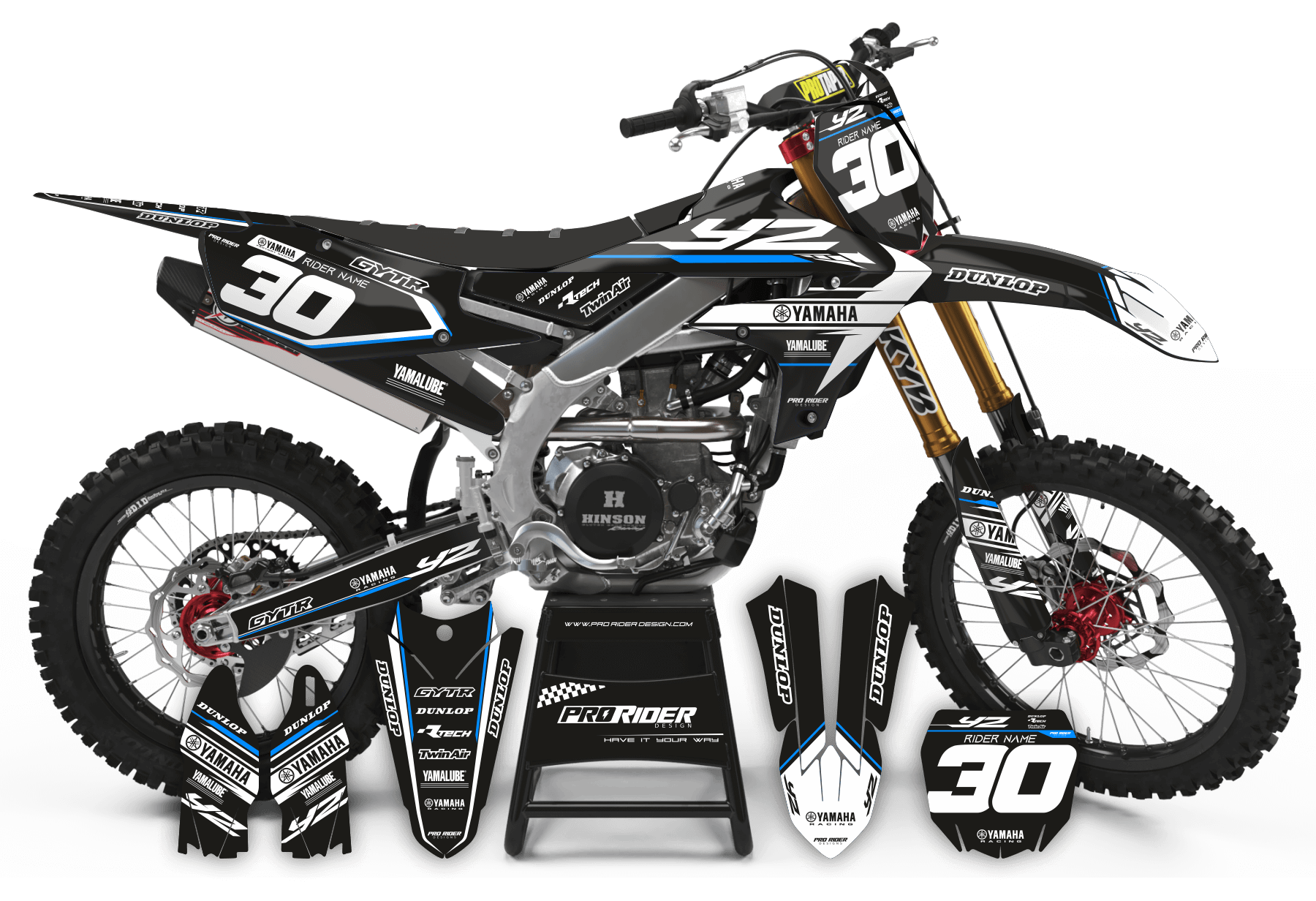 Dirt Bike Graphic kits Yamaha KORB BLACK