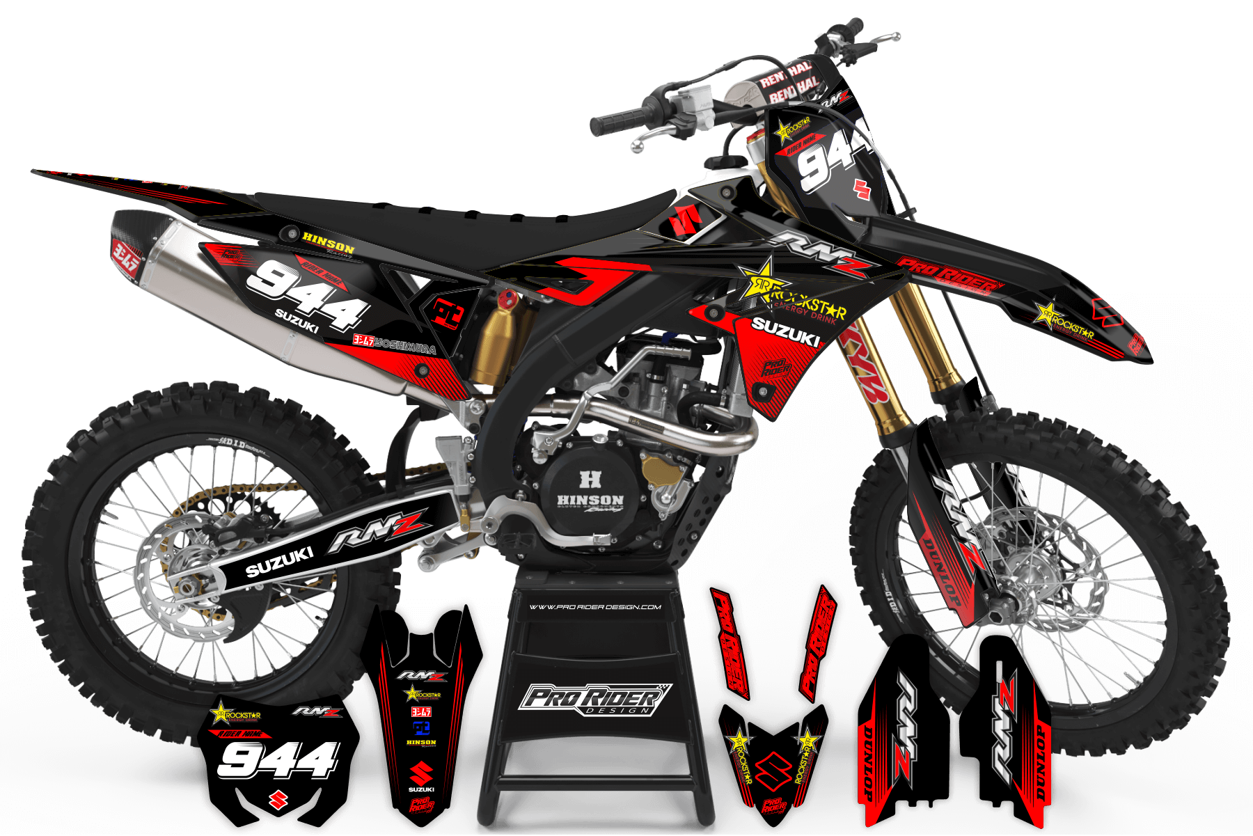 SUZUKI Graphics kit riderlife rm6