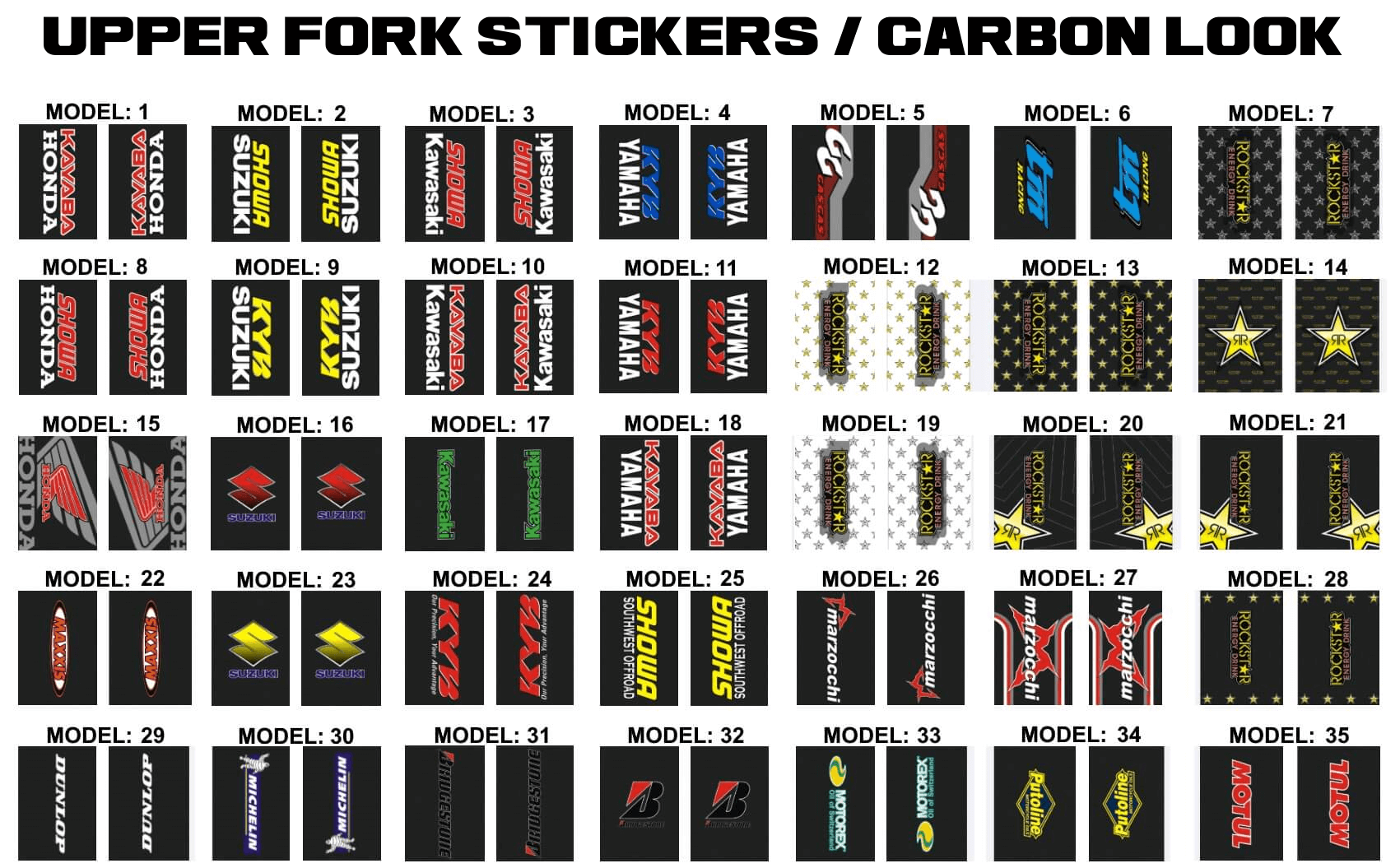 UPPER FORK STICKERS