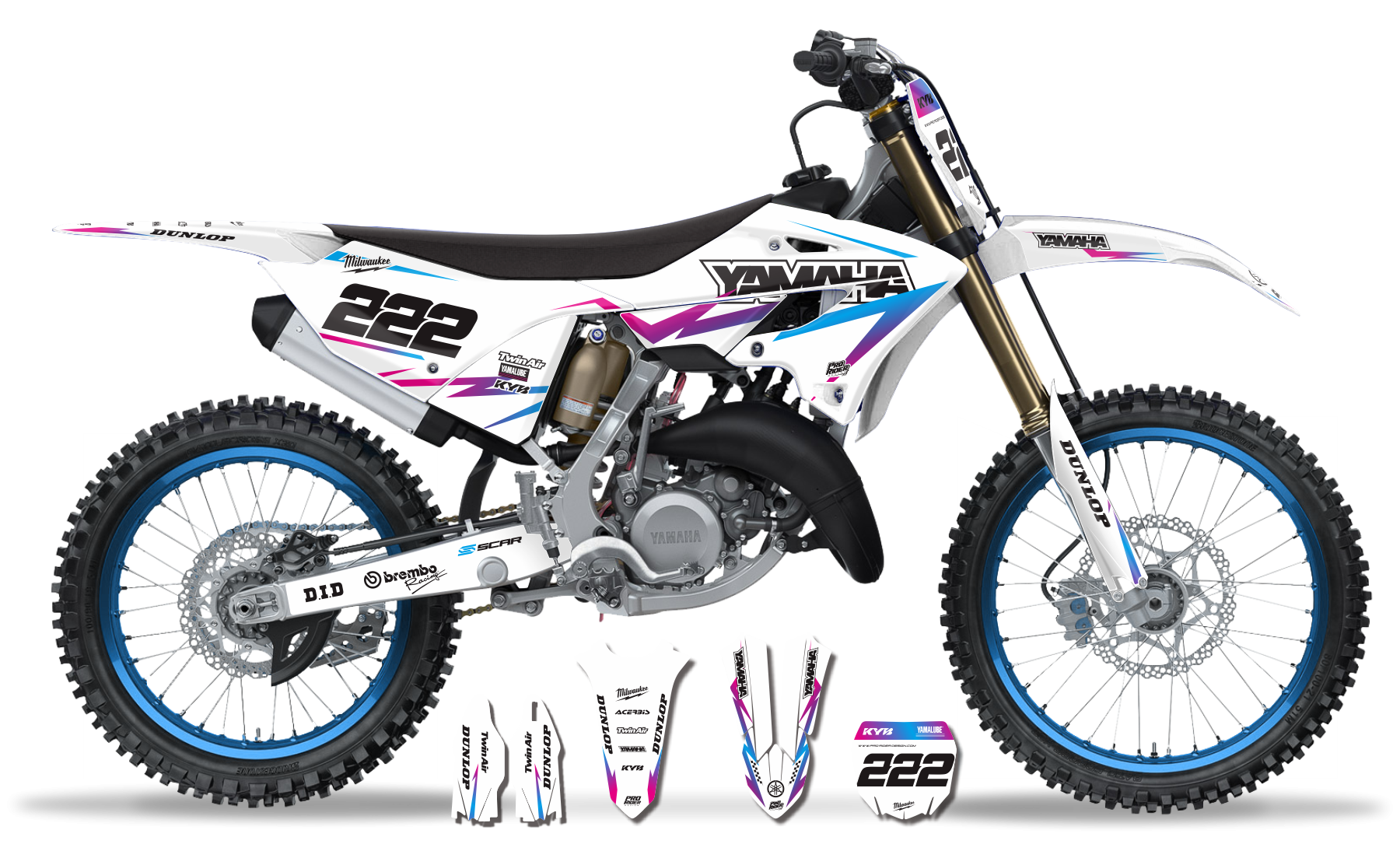 Yamaha graphics KIT WHITE MATADOR